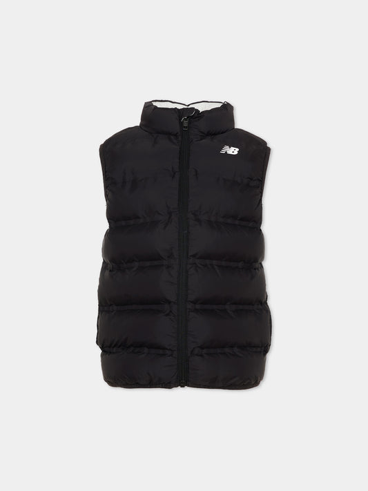 Gilet nero per bambino imbottito,New Balance,LAKB0037 BK