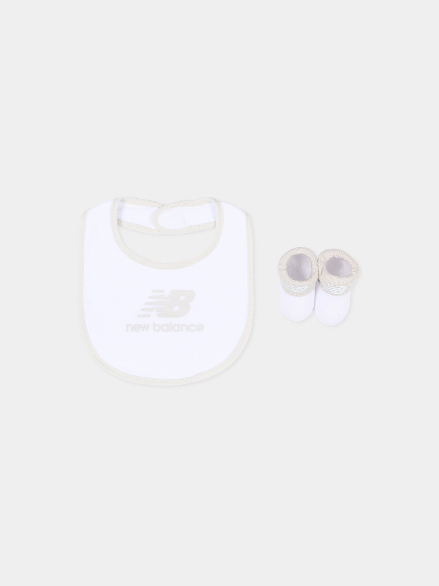 Set accessori bianco per neonati con logo,New Balance,LAKB0105 BWE