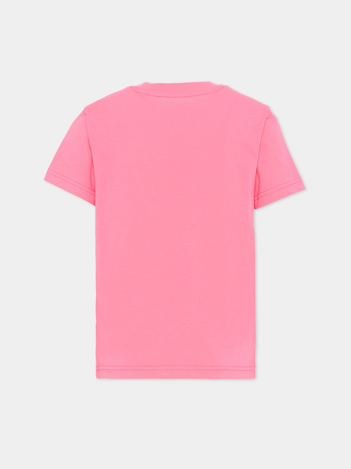 T-shirt fucsia per bambina con logo,New Balance,LAKG0183 DAB