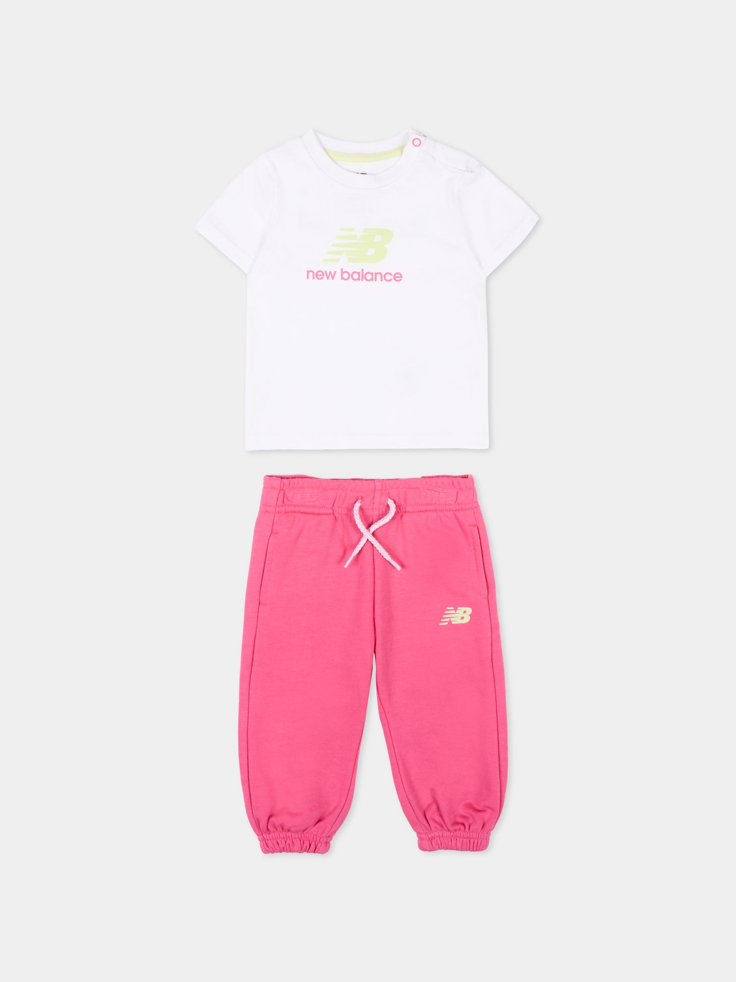 Completo sportivo rosa per neonata logo,New Balance,LAKG0249I BWE