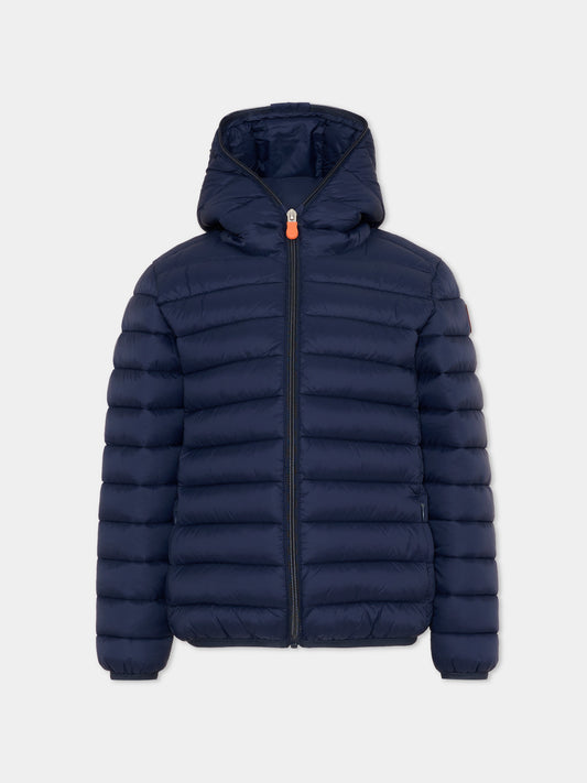 Piumino Lily blu per bambini,Save The Duck Kids,J32310G GIGA21 90000