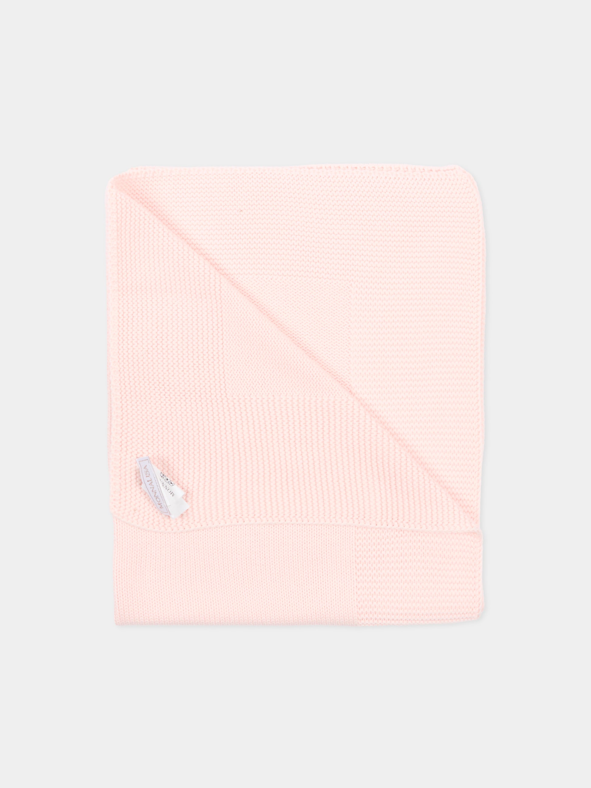 Coperta rosa per neonata con logo,Monnalisa,35F003 6083 091C