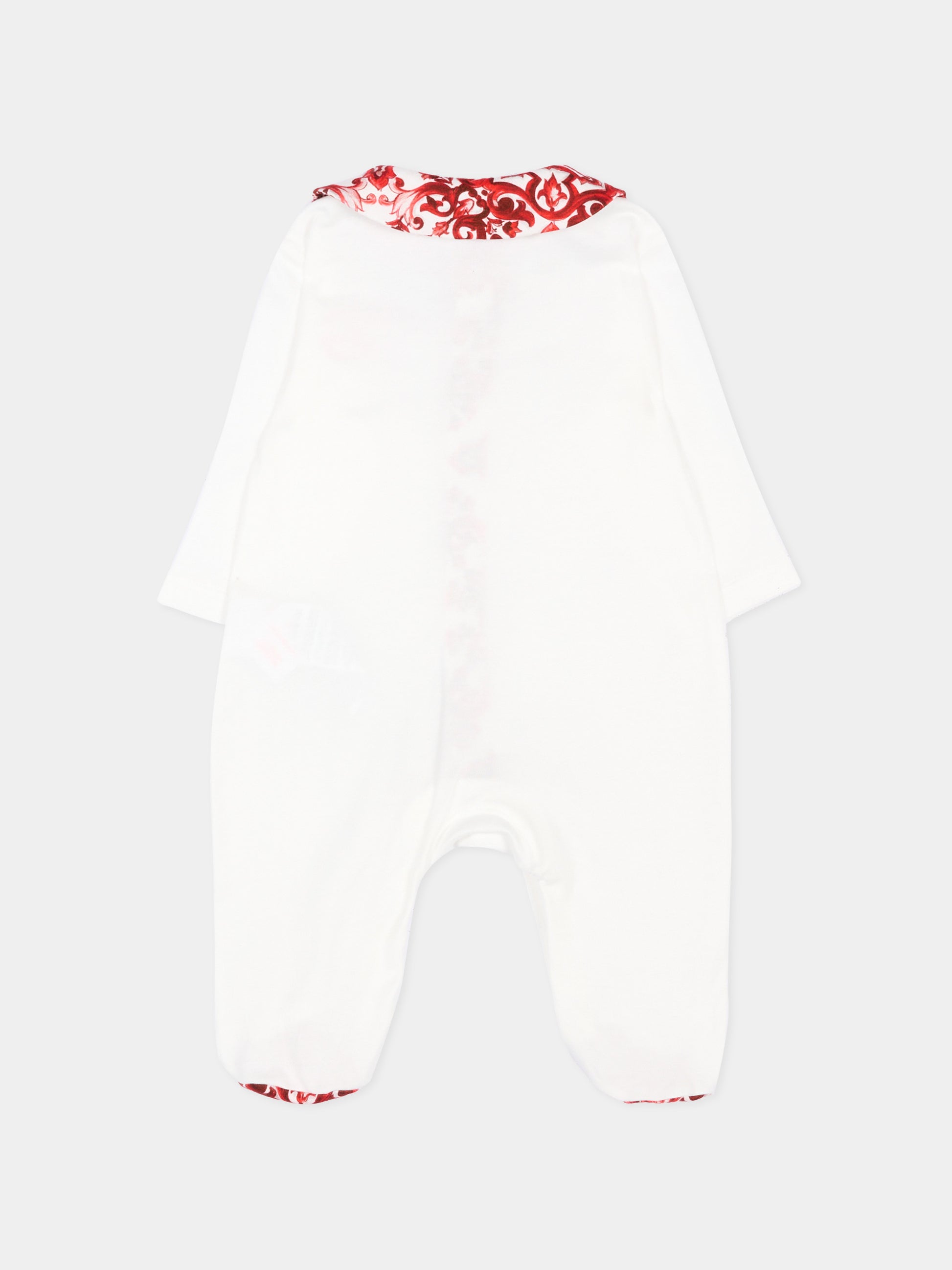 Set tutina avorio per neonato con logo,Dolce & Gabbana Kids,L1JOCN G7P5B W0111