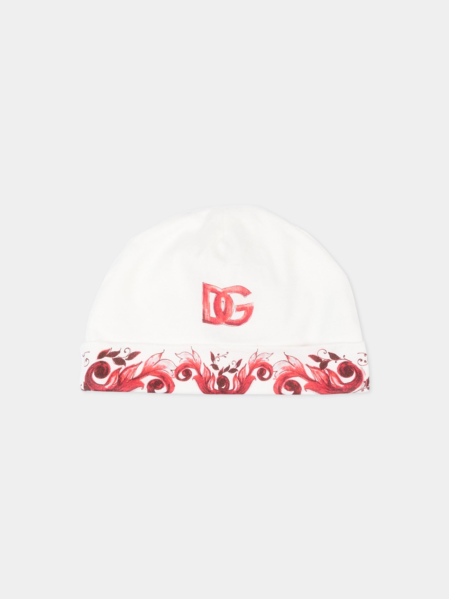 Set tutina avorio per neonato con logo,Dolce & Gabbana Kids,L1JOCN G7P5B W0111