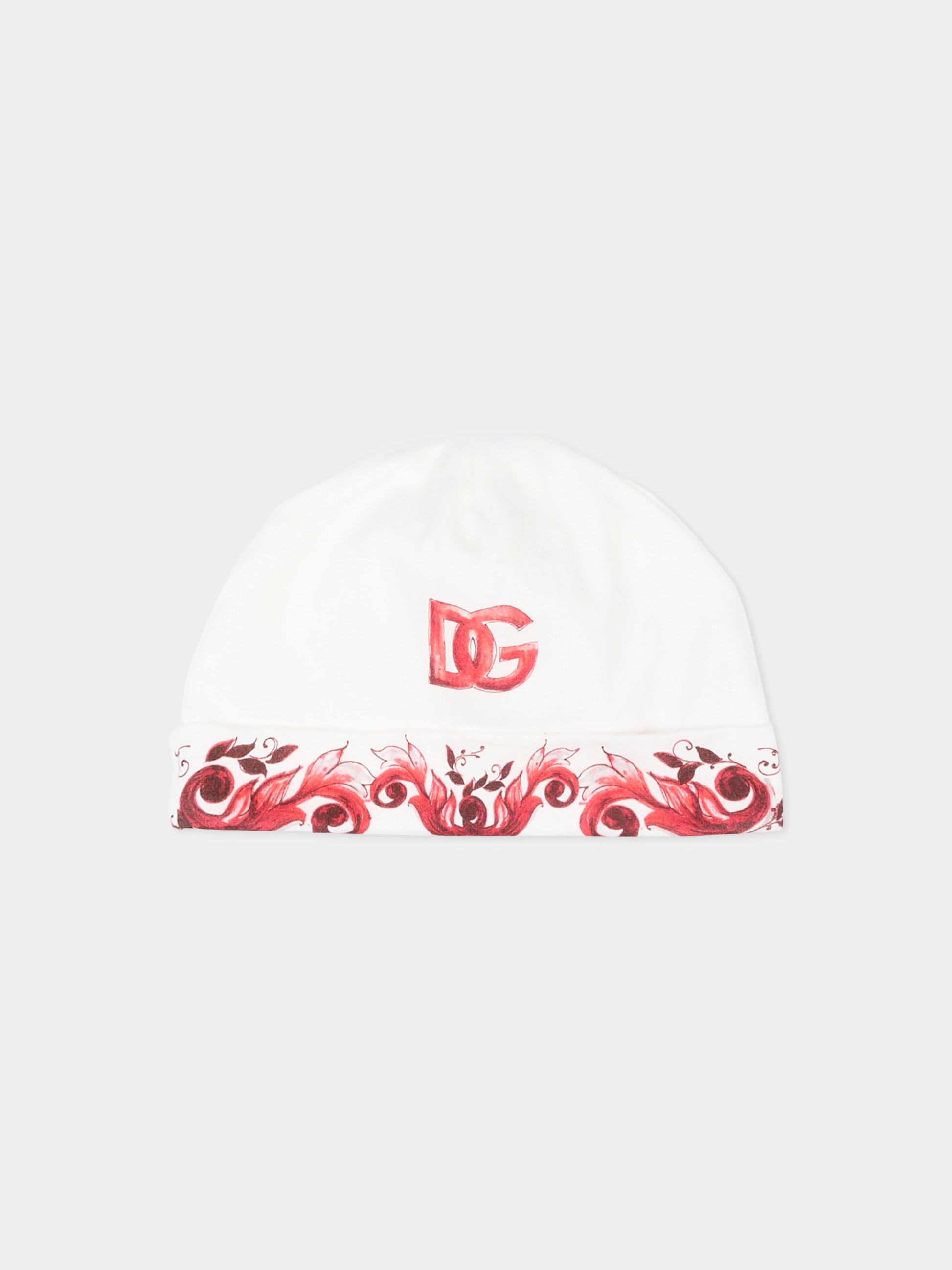 Set tutina avorio per neonato con logo,Dolce & Gabbana Kids,L1JOCN G7P5B W0111