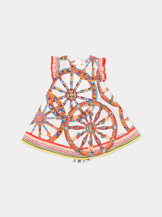 Vestito multicolor per neonata,Dolce & Gabbana Kids,L23DW2 FI5O4 HA6CK