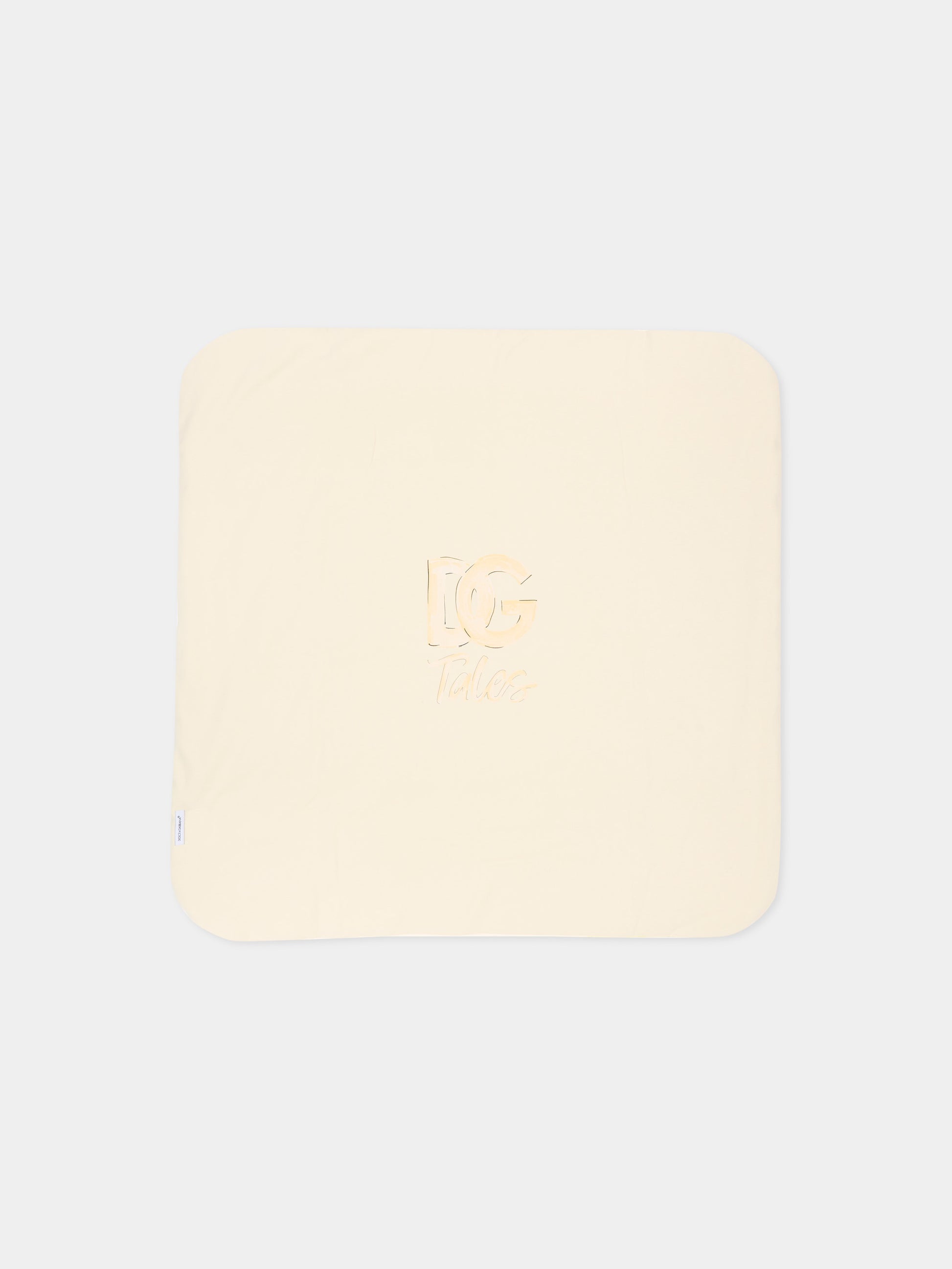 Coperta beige per neonato con stampa,Dolce & Gabbana Kids,LNJAJ0 G7P8L S9000