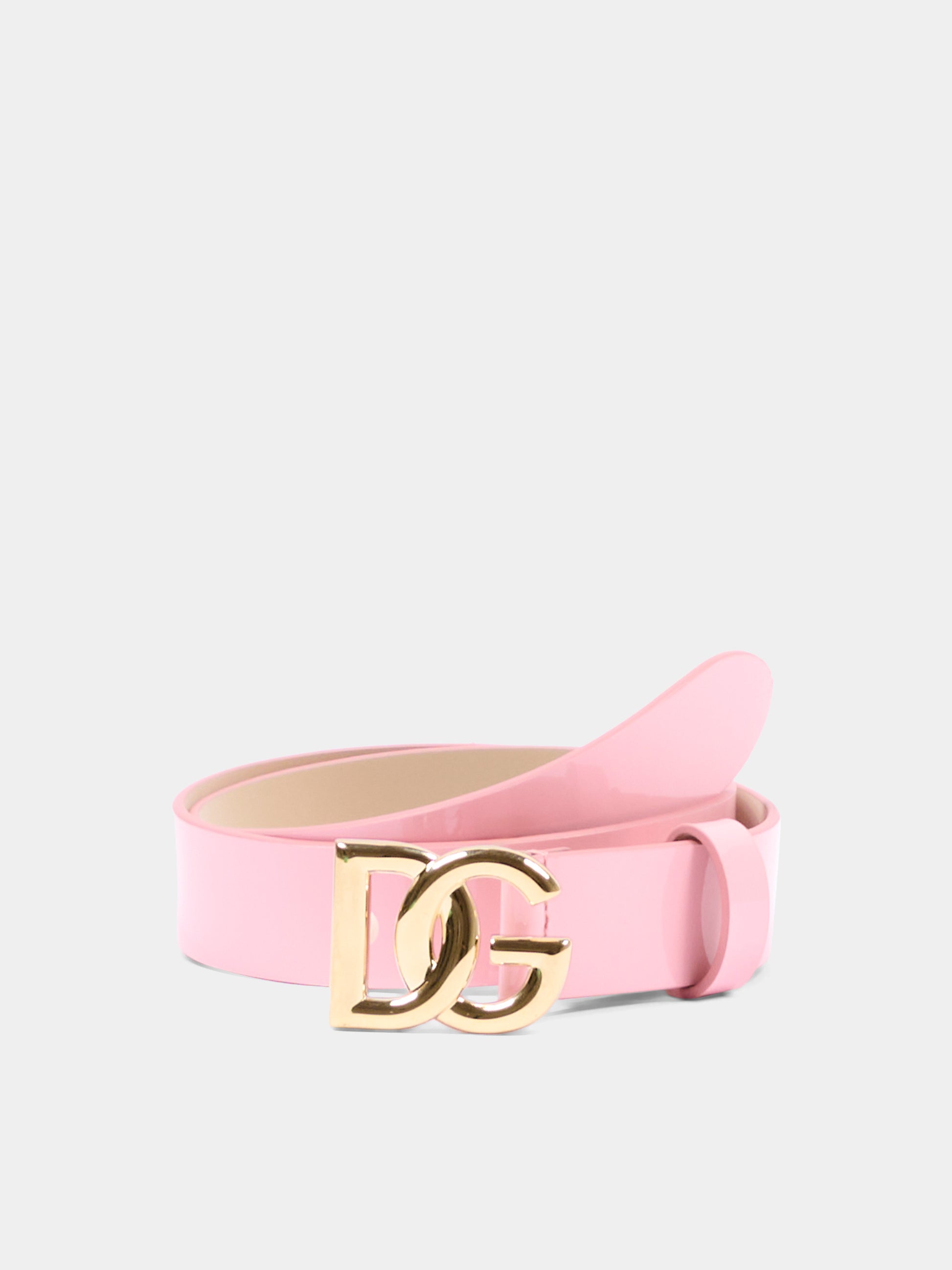 Cintura rosa per bambina con logo,Dolce & Gabbana Kids,EE0068 A1067 80416