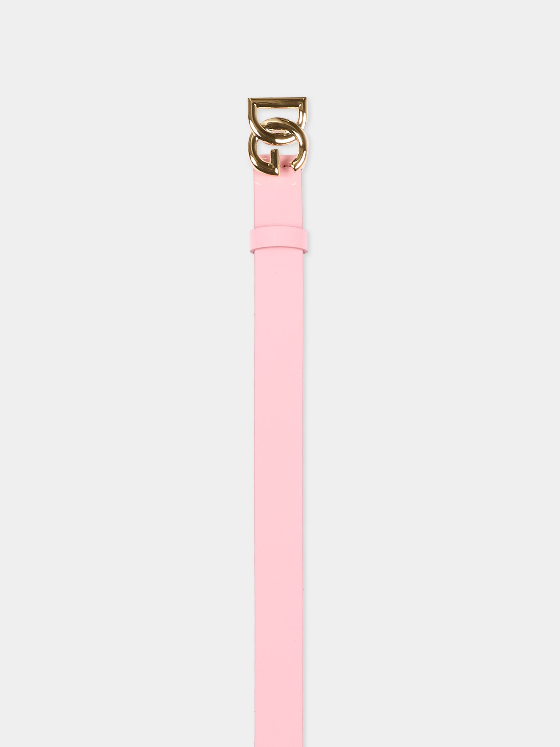 Cintura rosa per bambina con logo,Dolce & Gabbana Kids,EE0068 A1067 80416