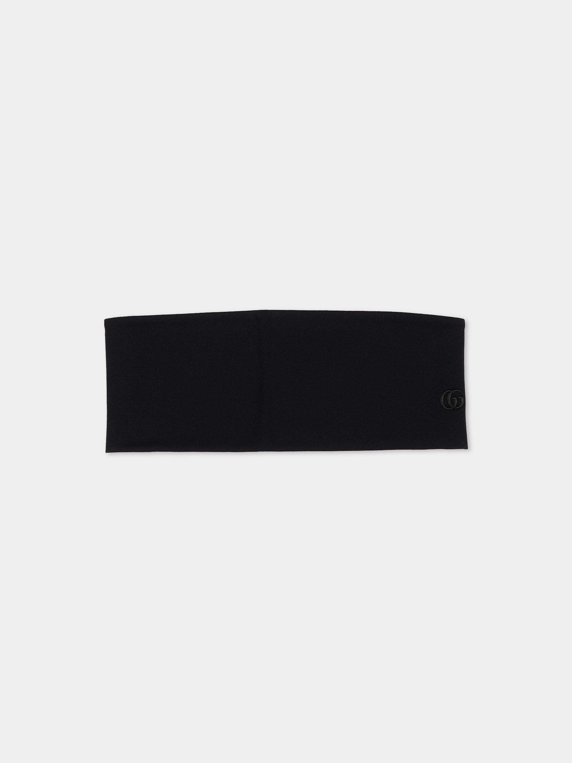 Fasce nera per bambina logo,Gucci Kids,868200 4KADC 1000