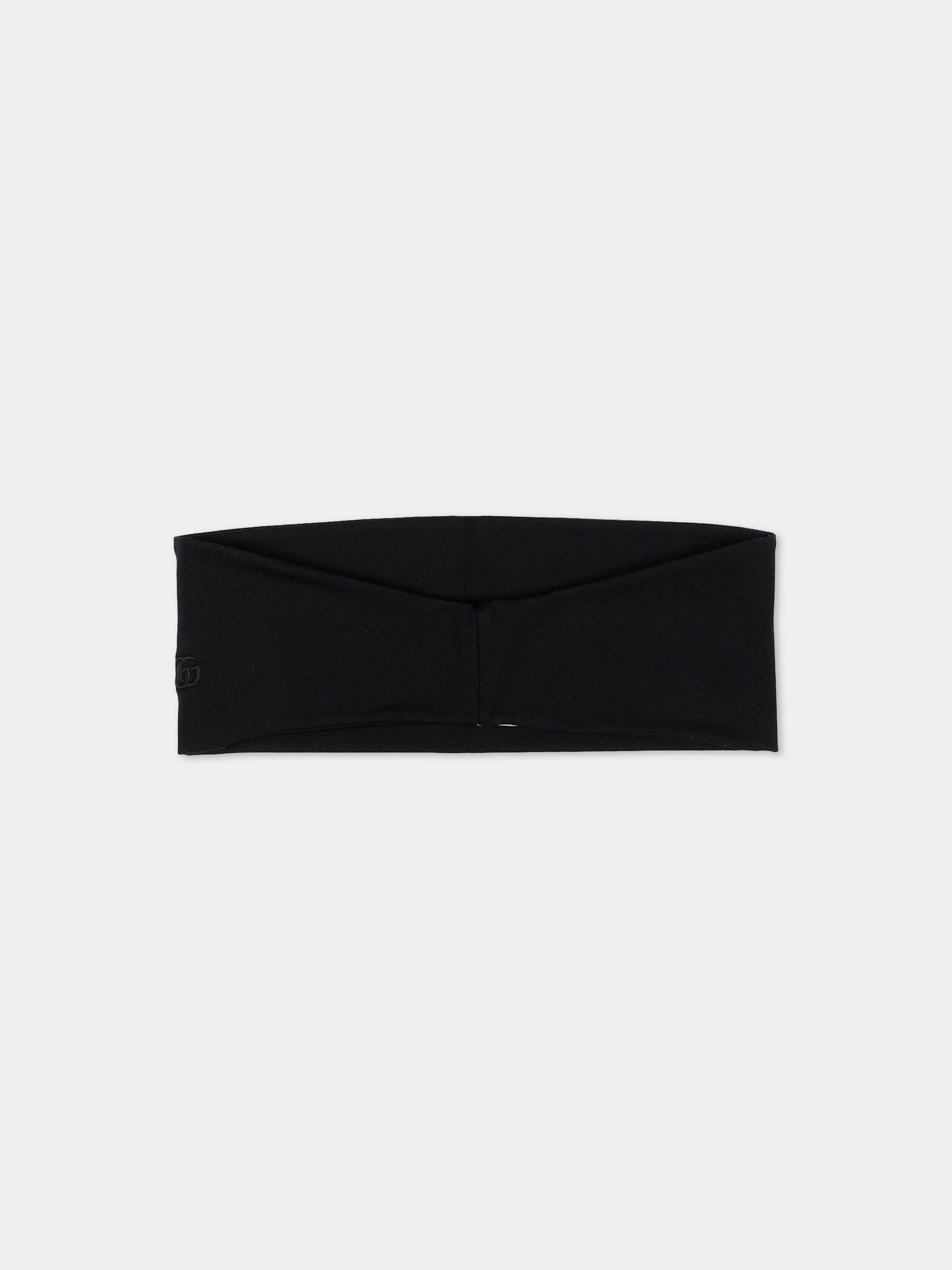 Fasce nera per bambina logo,Gucci Kids,868200 4KADC 1000