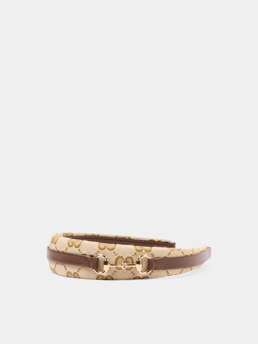 Cerchietti beige monogramma GG per bambina,Gucci Kids,868430 4HBJ7 2064