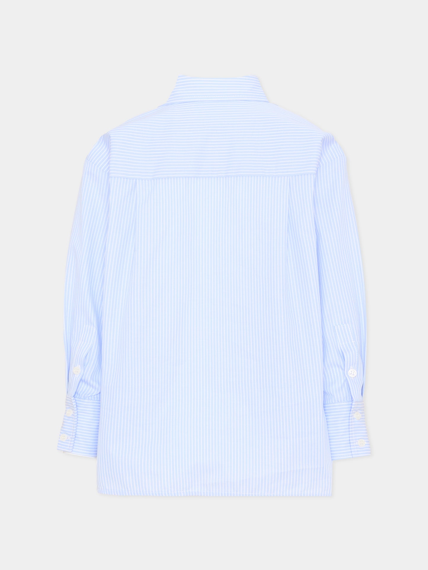 Camicia azzurra a righe per bambina,Ermanno Scervino Junior,Z1H304 8126 0158