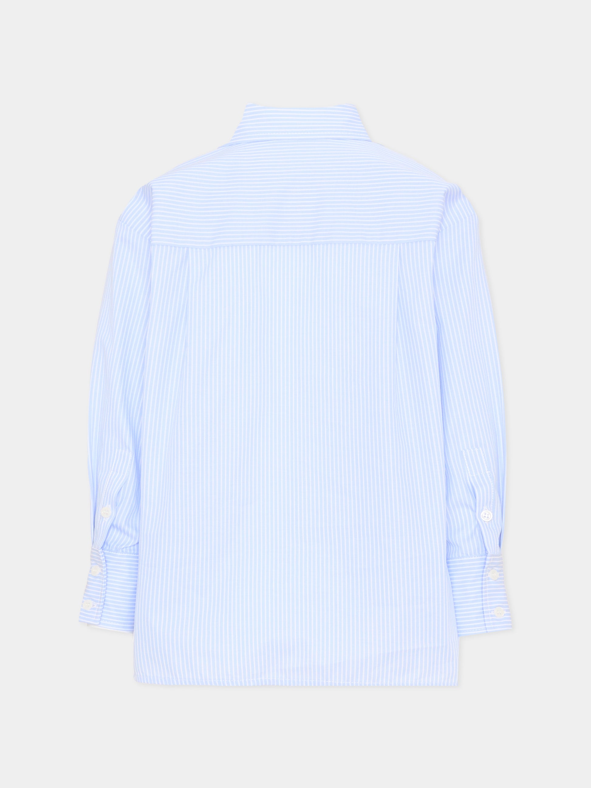 Camicia azzurra a righe per bambina,Ermanno Scervino Junior,Z1H304 8126 0158