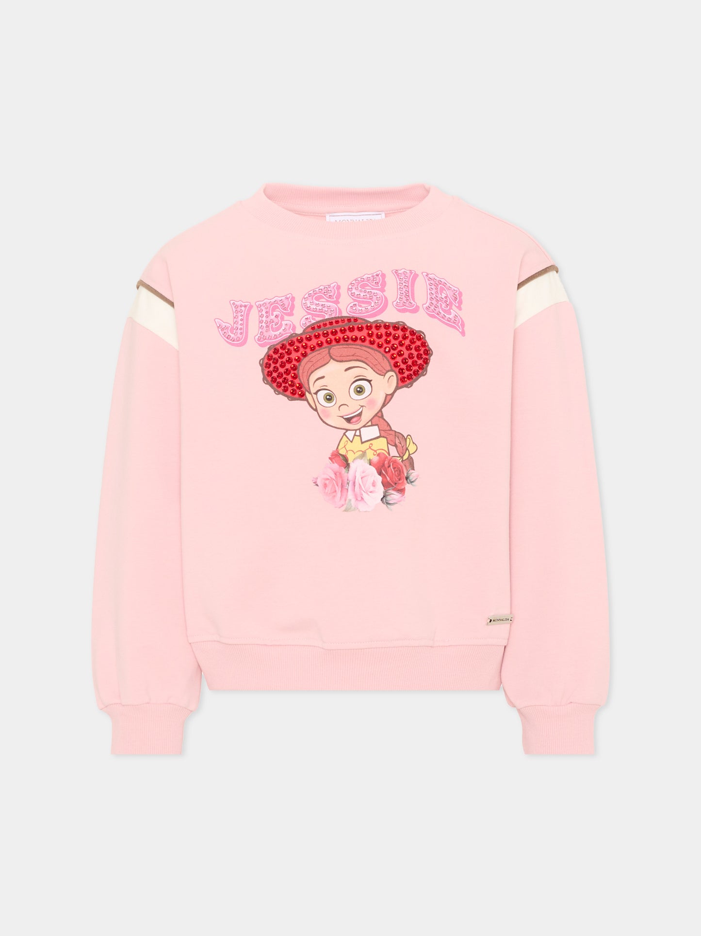 Felpa rosa per bambina con Jessie di Toy Story,Monnalisa,19H600NP 8006 094F