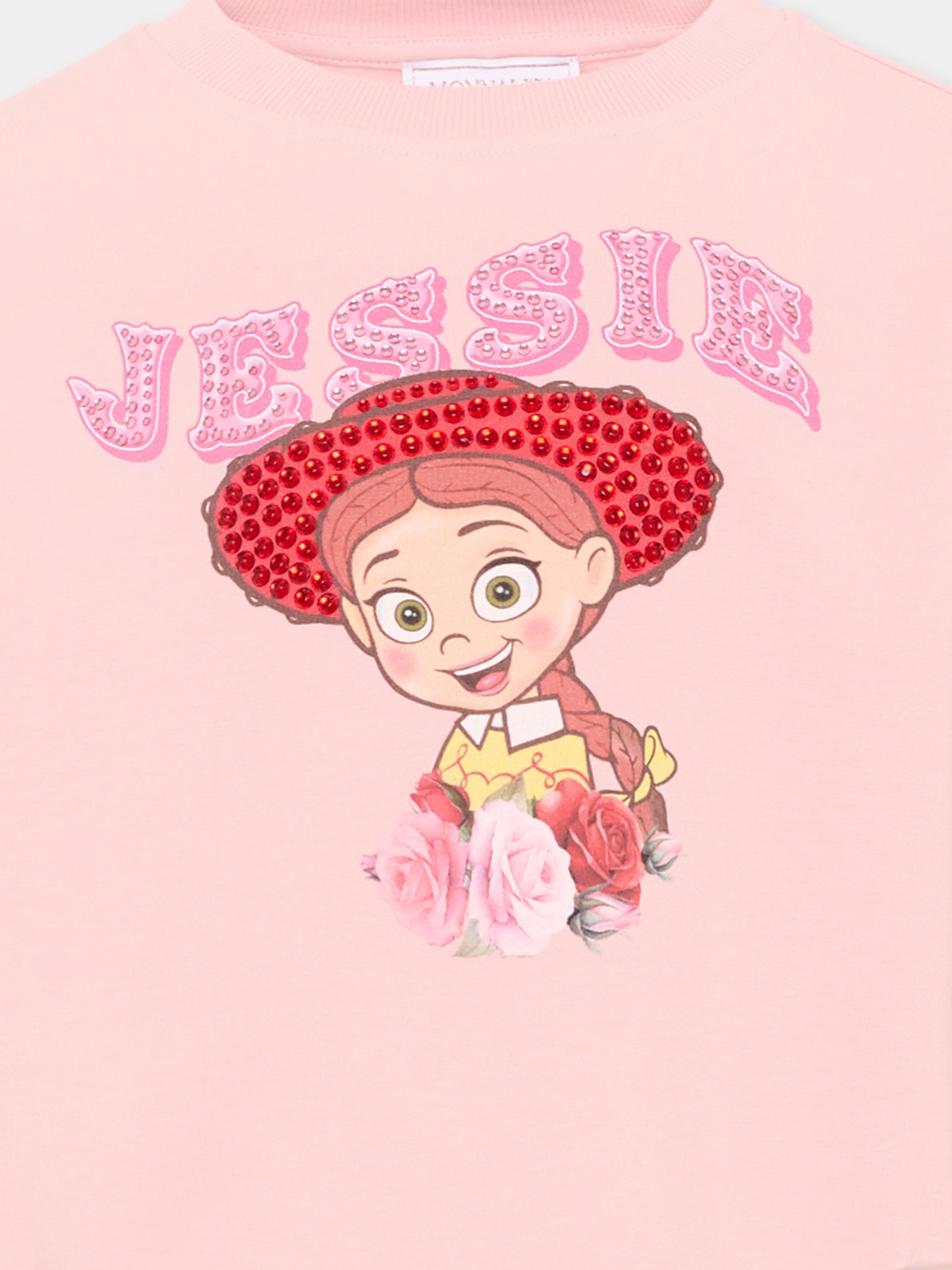 Felpa rosa per bambina con Jessie di Toy Story,Monnalisa,19H600NP 8006 094F
