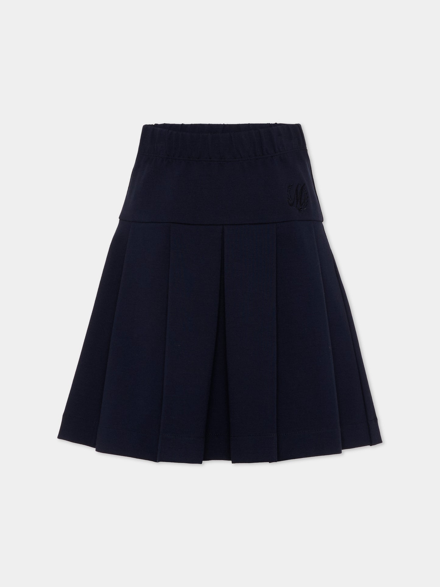 Gonna blu per bambina a pieghe,Monnalisa,18HESS 8225 056S