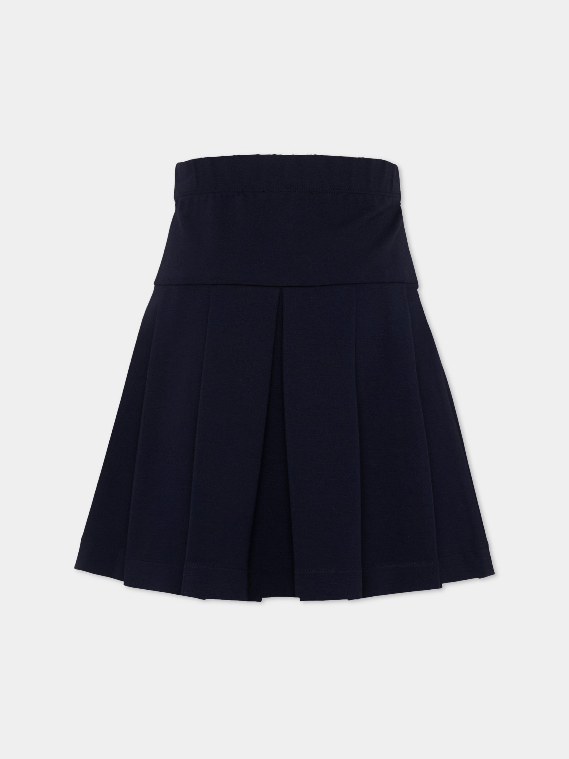 Gonna blu per bambina a pieghe,Monnalisa,18HESS 8225 056S