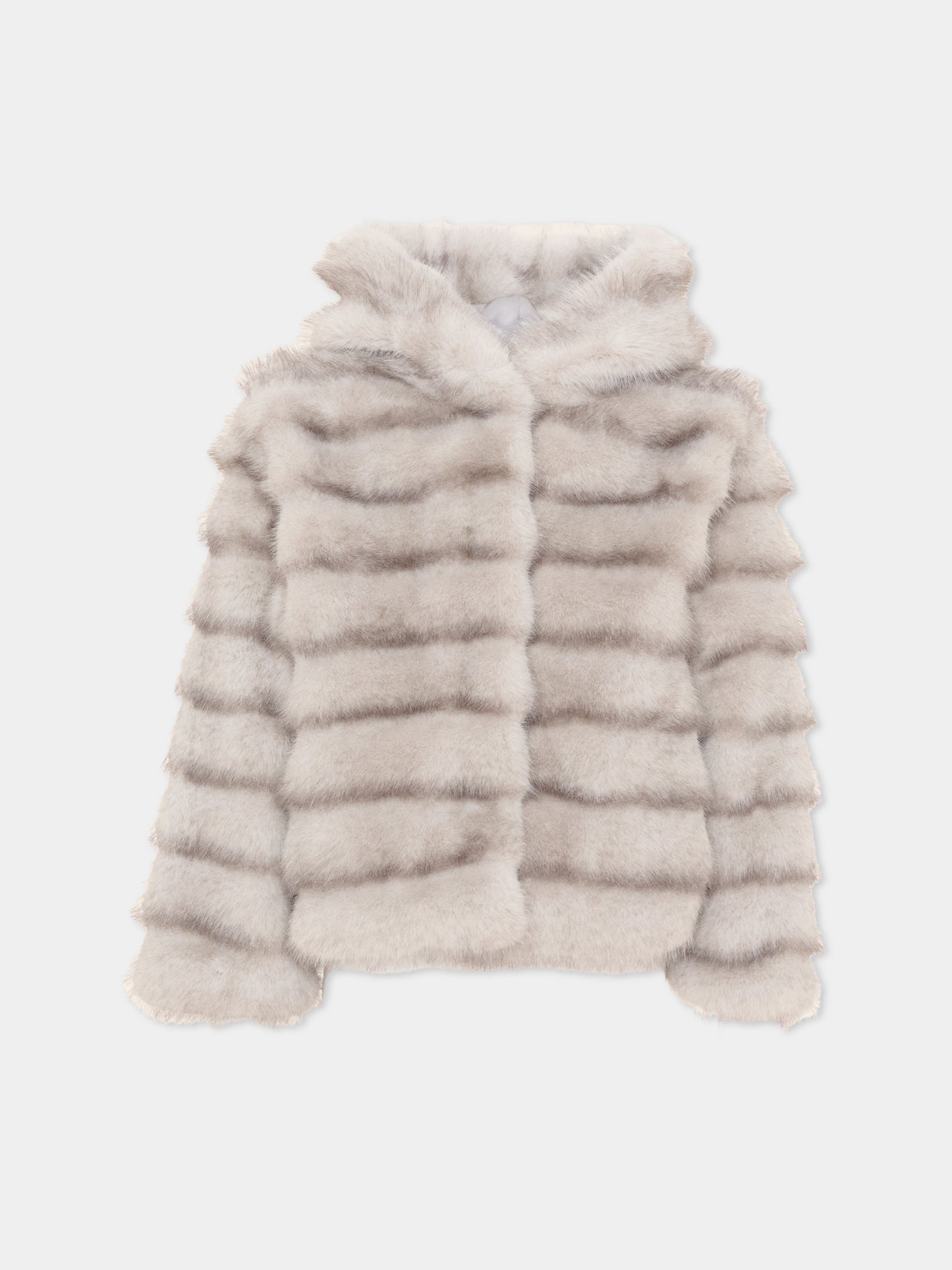 Ecopelliccia grigia per bambina,Monnalisa,17H101 8033 0032