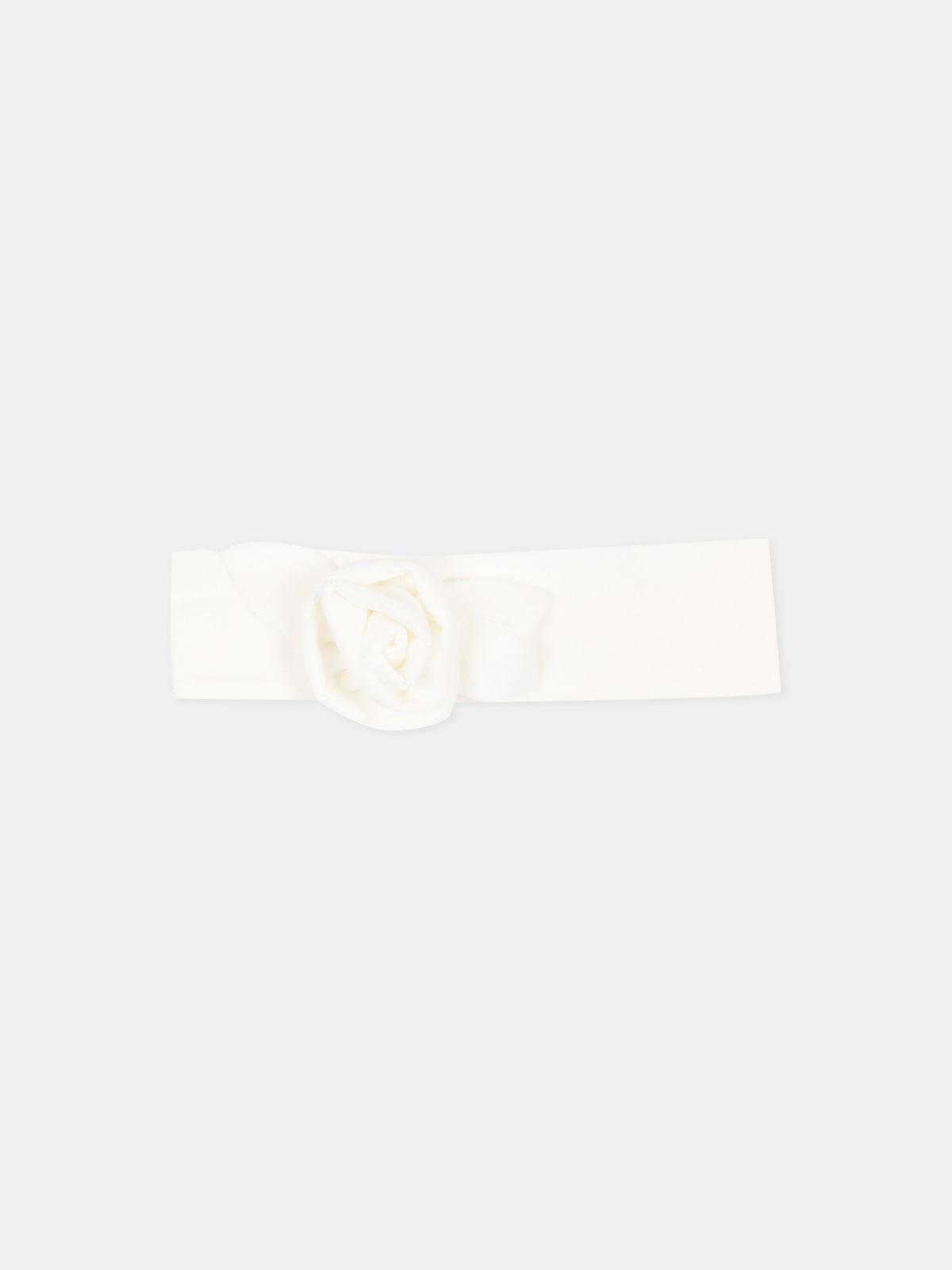 Fascia avorio per neonata con fiore,Monnalisa,73H004 8803 0001
