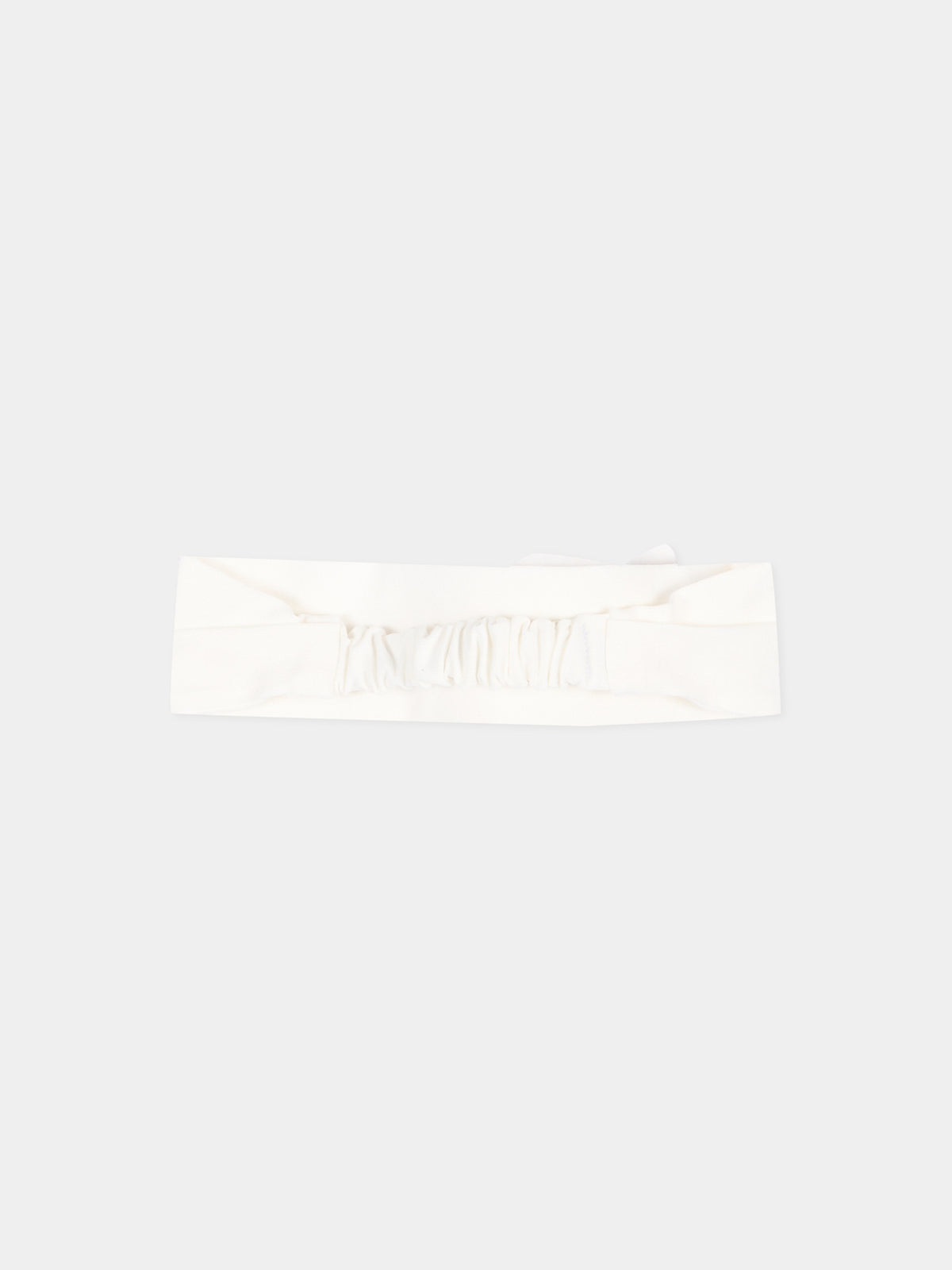 Fascia avorio per neonata con fiore,Monnalisa,73H004 8803 0001