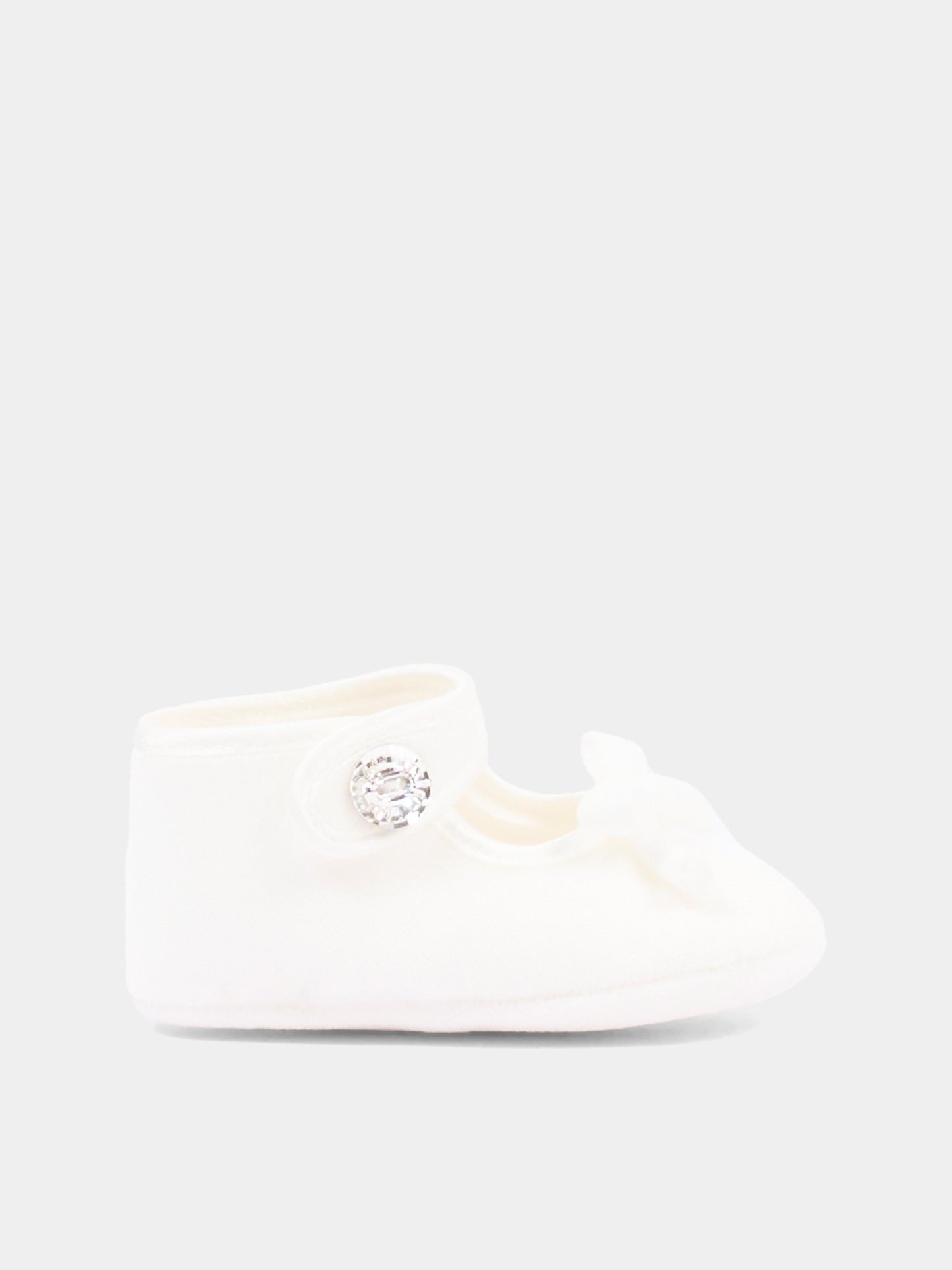 Ballerine avorio per neonata con fiocco,Monnalisa,73H001 8803 0001