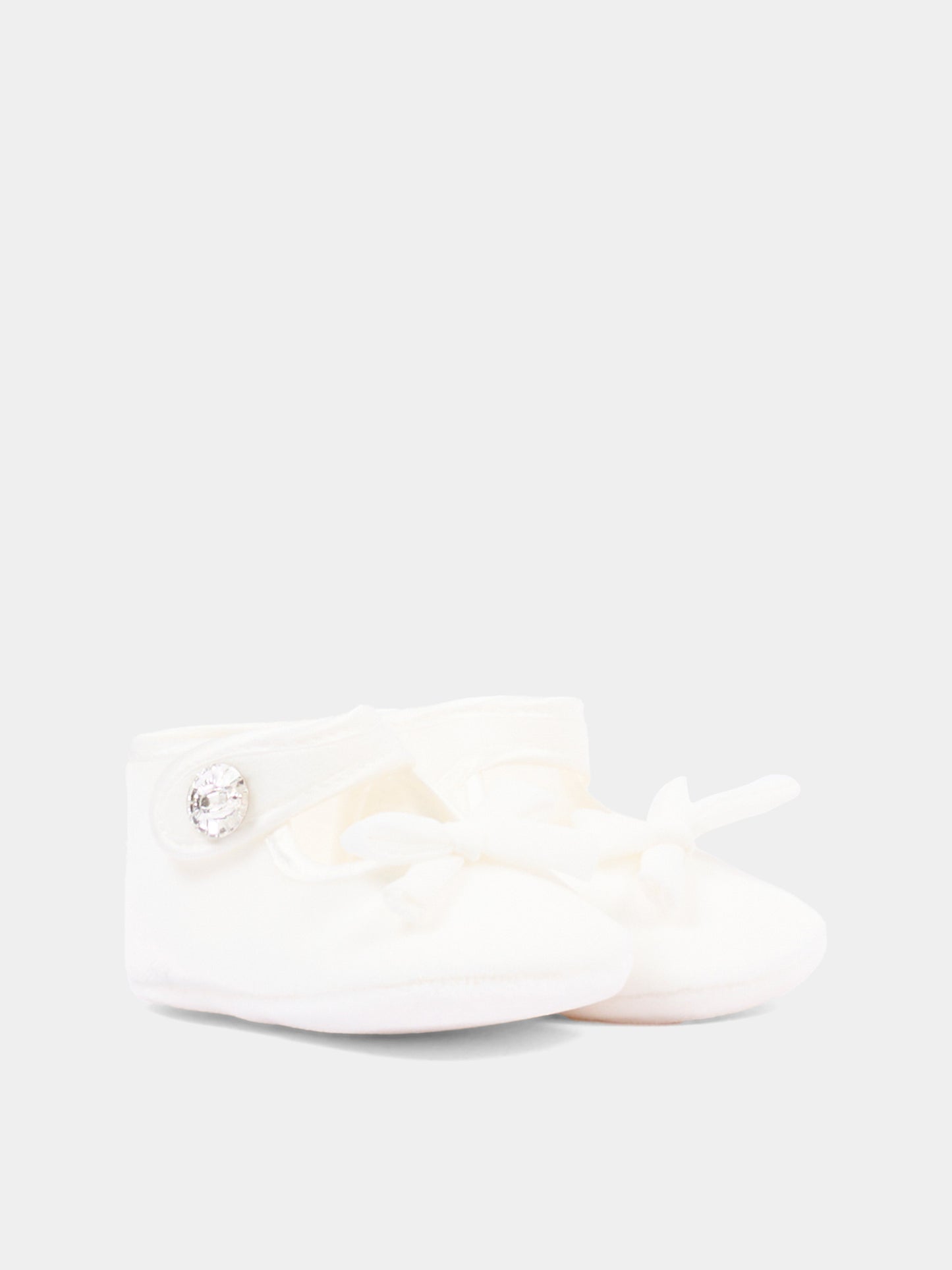 Ballerine avorio per neonata con fiocco,Monnalisa,73H001 8803 0001