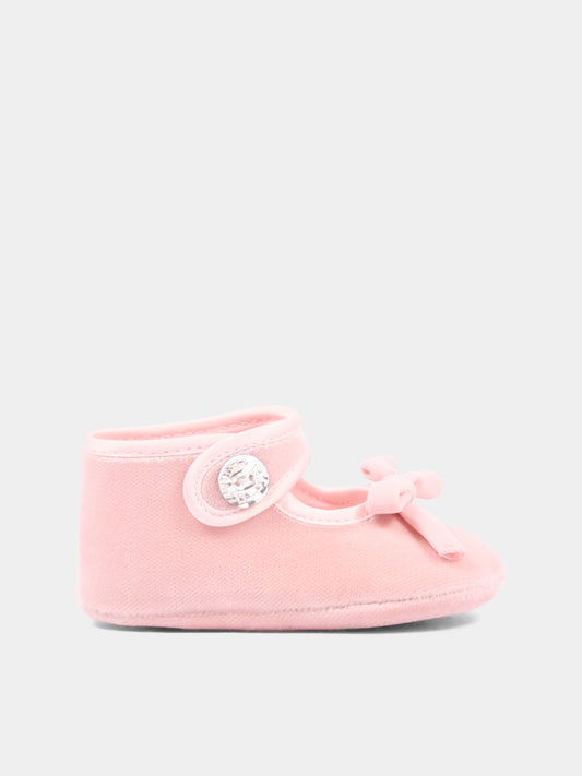 Ballerine rosa per neonata con fiocco,Monnalisa,73H001 8803 0092