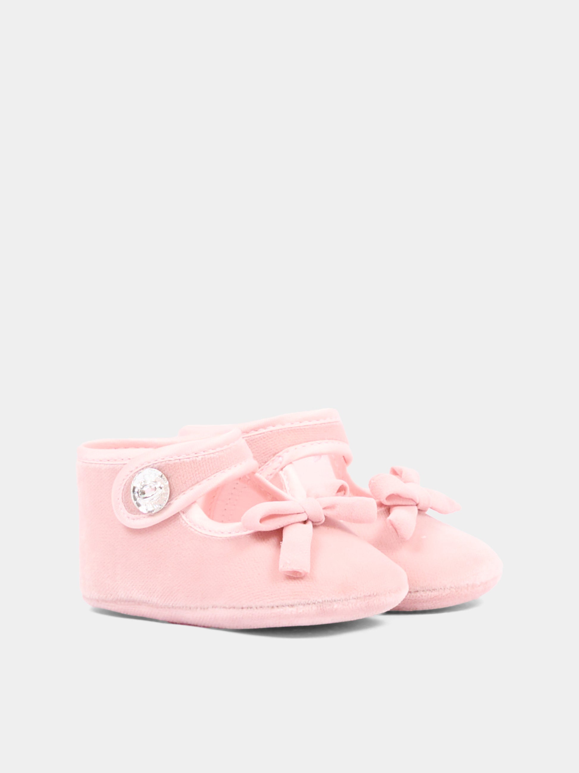 Ballerine rosa per neonata con fiocco,Monnalisa,73H001 8803 0092