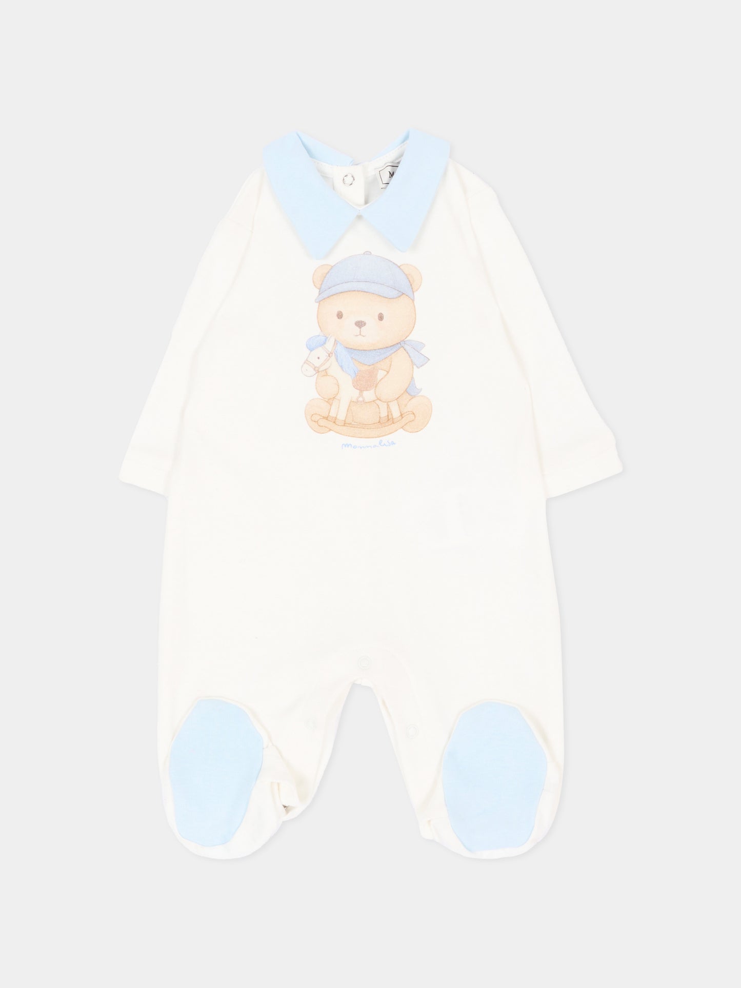 Set Tutine avorio per neonato con orsetto,Monnalisa,22H503 8000 0152