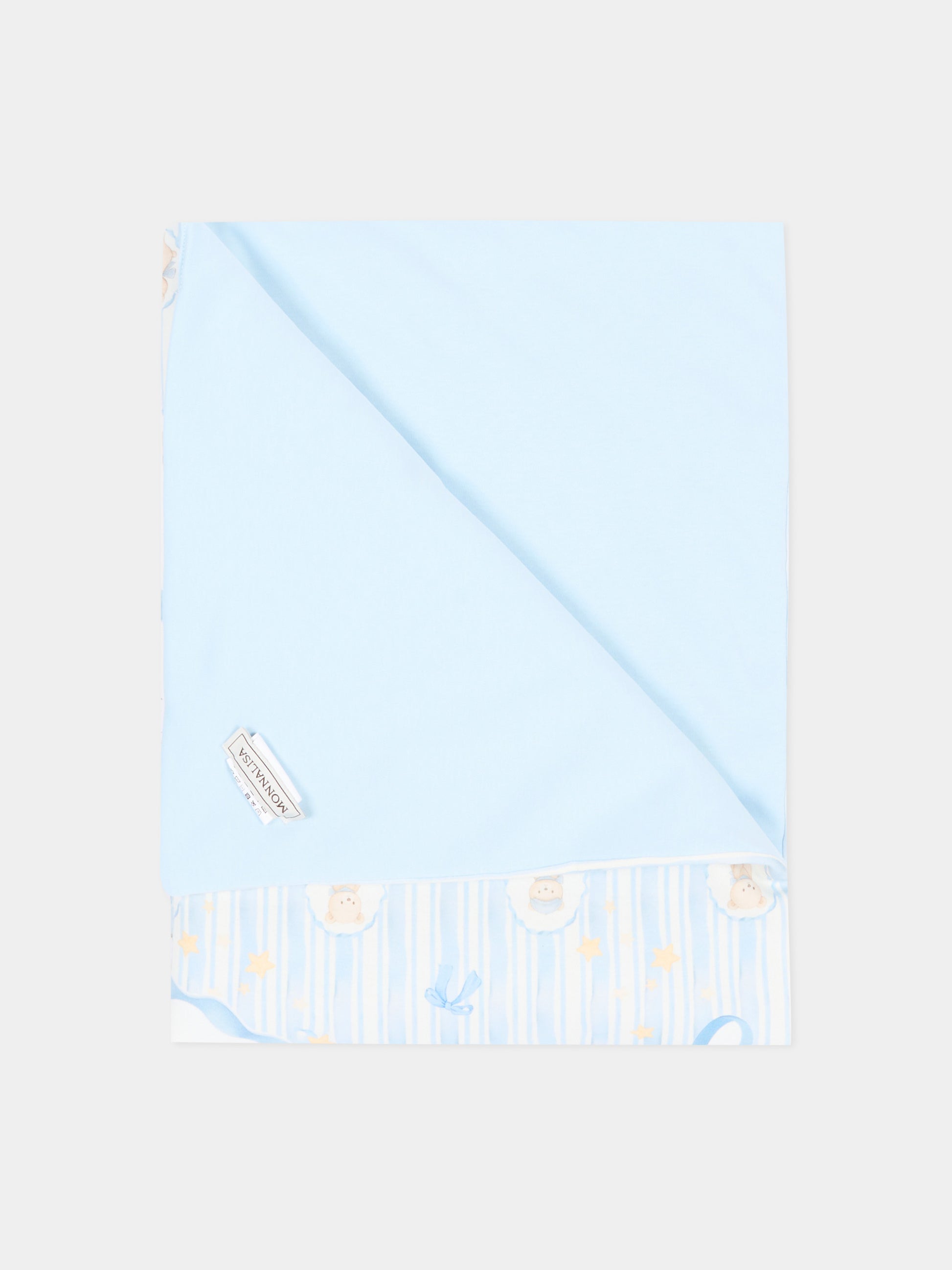 Coperta celeste per neonato con orsetti,Monnalisa,22H001NP 8000 0152