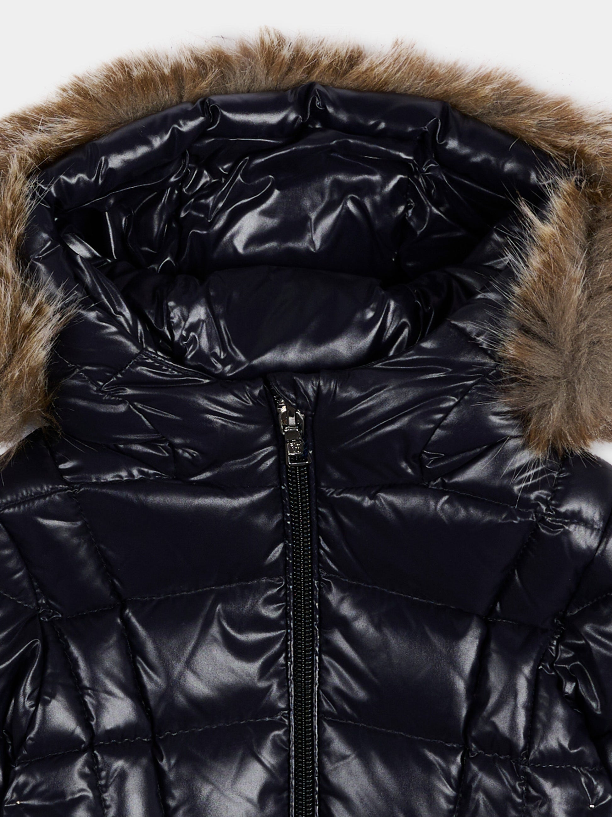 Piumini blu Emma per neonata con logo,Moncler Kids,L2951 1C00004 597Z8 742
