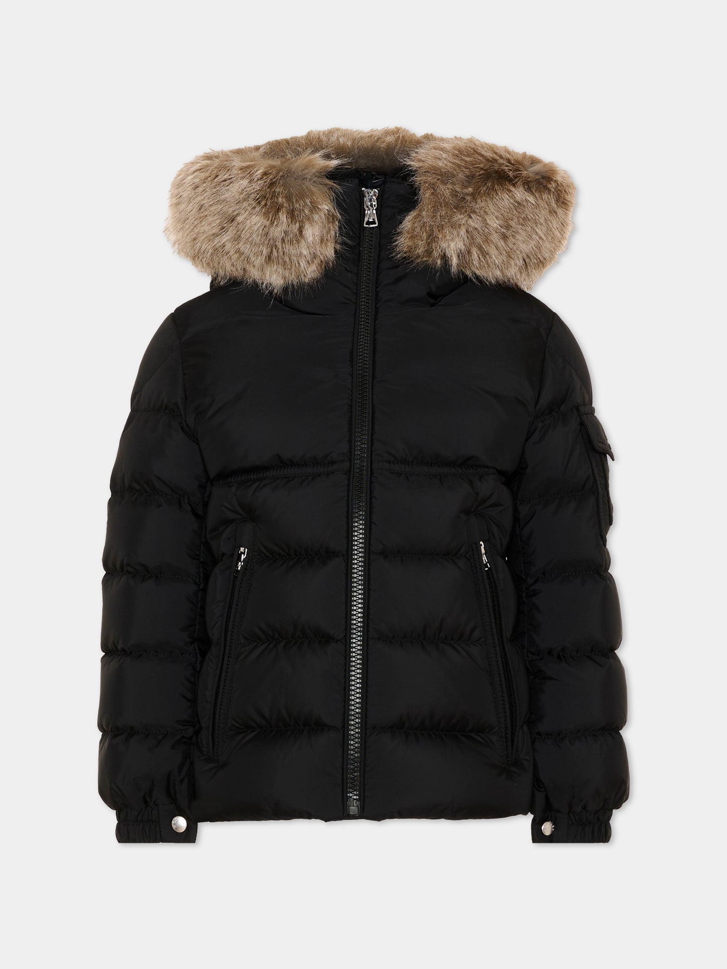 Piumini nero New Byronf per bambini con logo,Moncler Kids,L2954 1A00053 53A5E 999