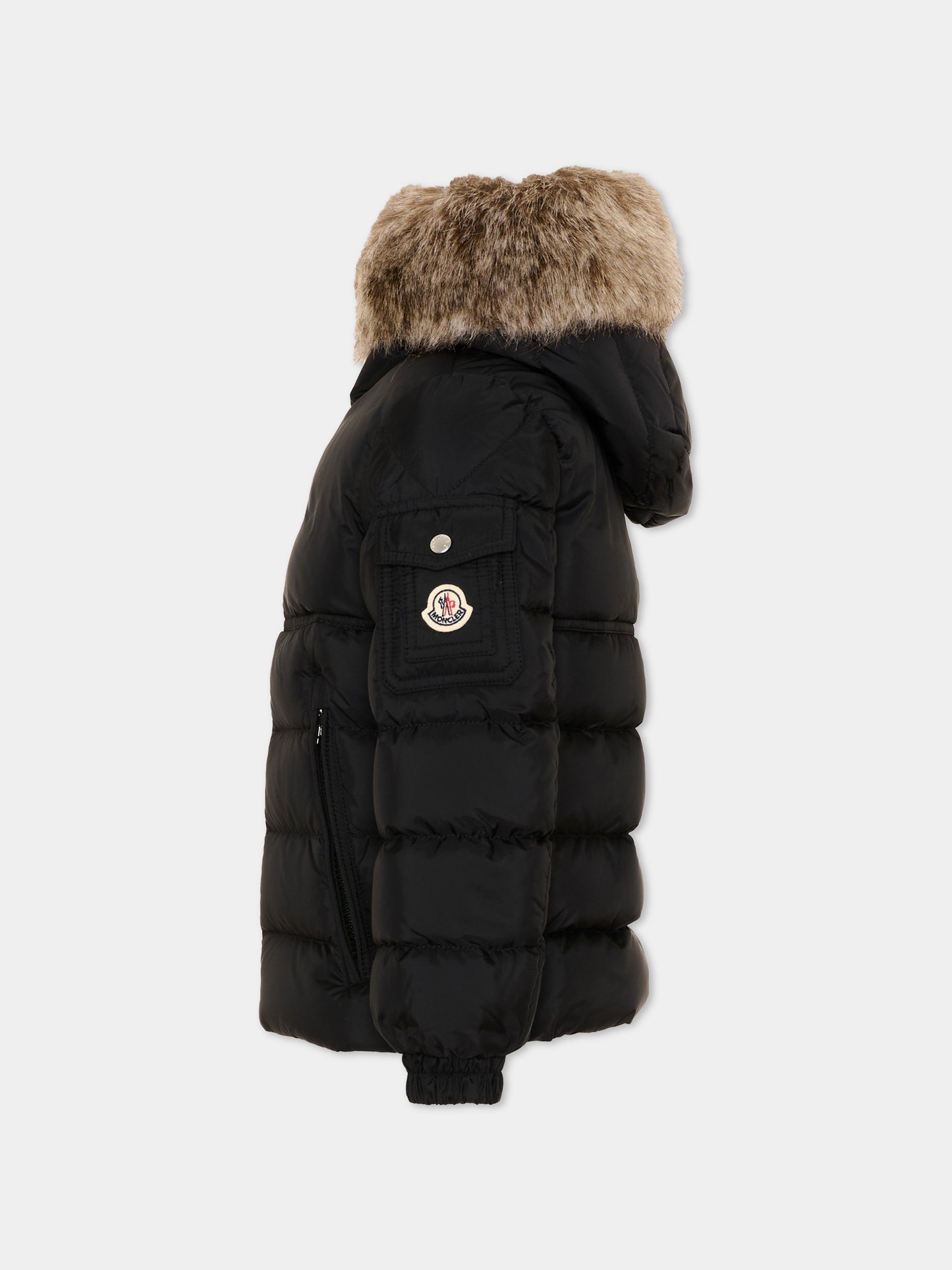 Piumini nero New Byronf per bambini con logo,Moncler Kids,L2954 1A00053 53A5E 999