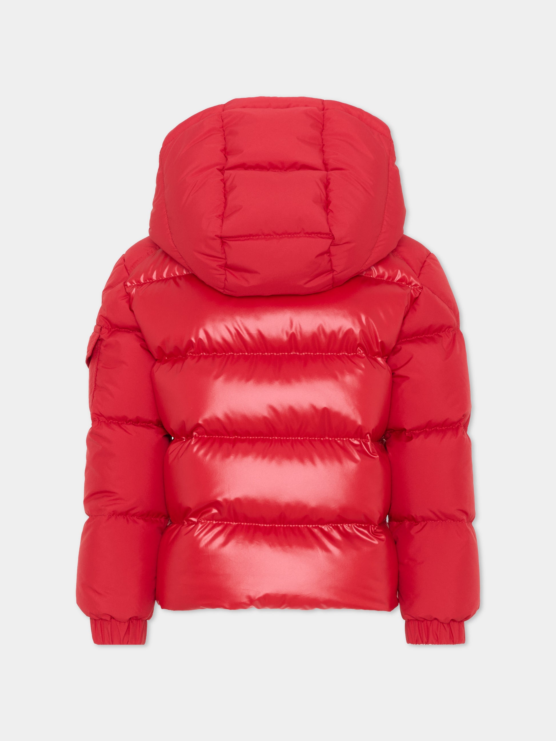 Piumini rosso Hyoseris per bambini con logo,Moncler Kids,L2954 1A00076 597YX 457