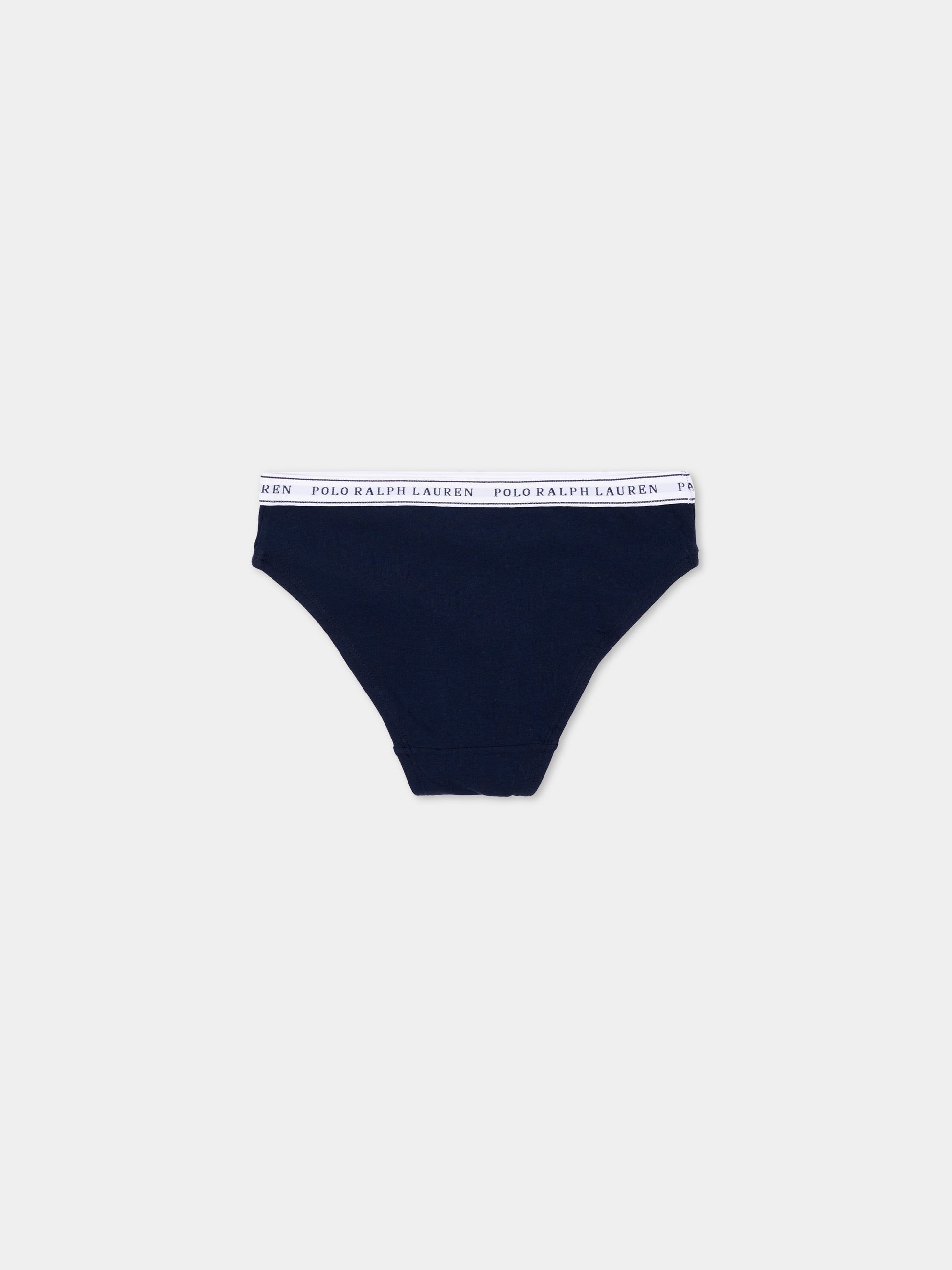 Slip multicolor per bambina con logo,Ralph Lauren Kids,4P5039 BK9