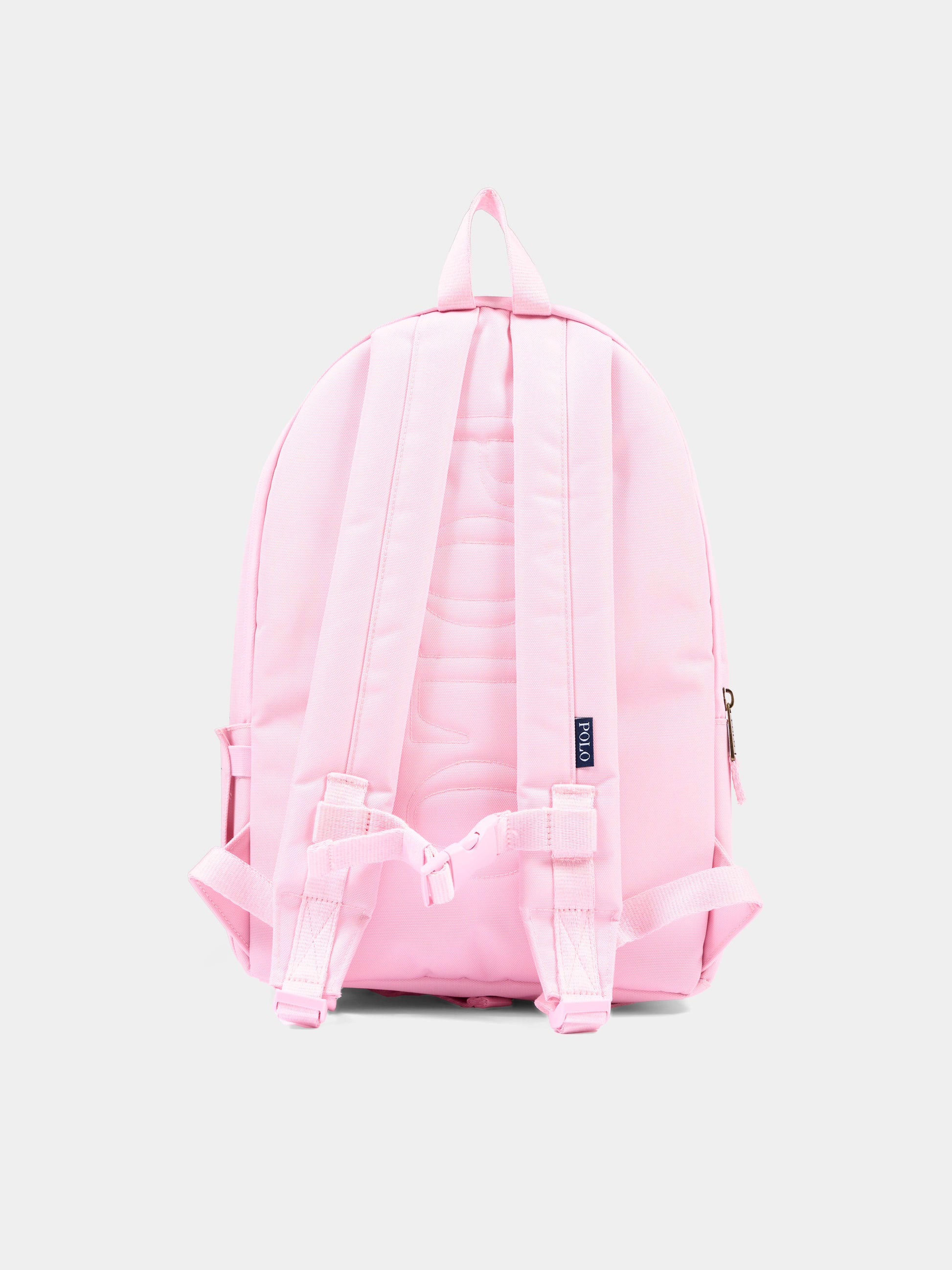 Zaino rosa con Polo Bear,Ralph Lauren Kids,9AR149 AP7