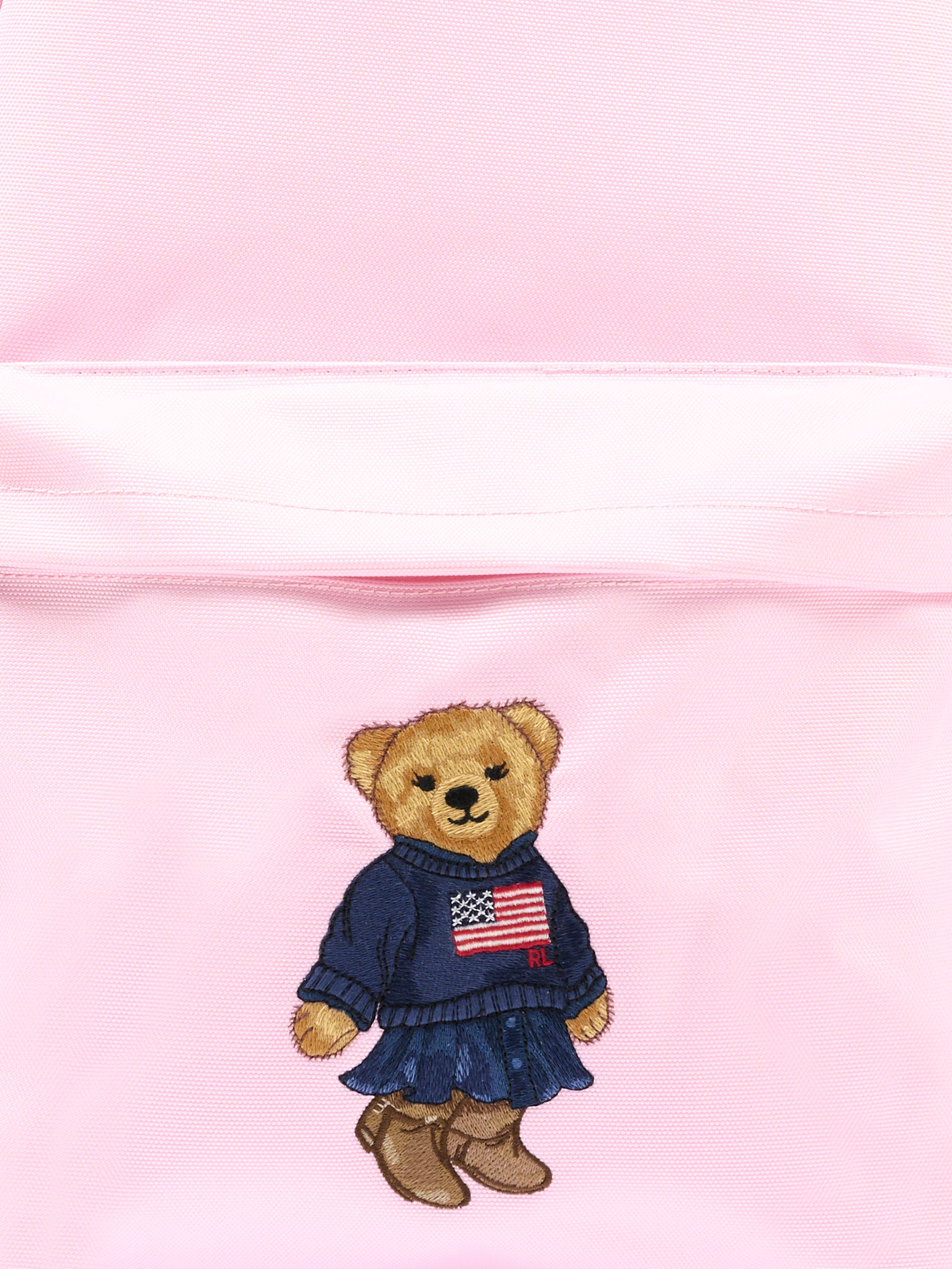 Zaino rosa con Polo Bear,Ralph Lauren Kids,9AR149 AP7