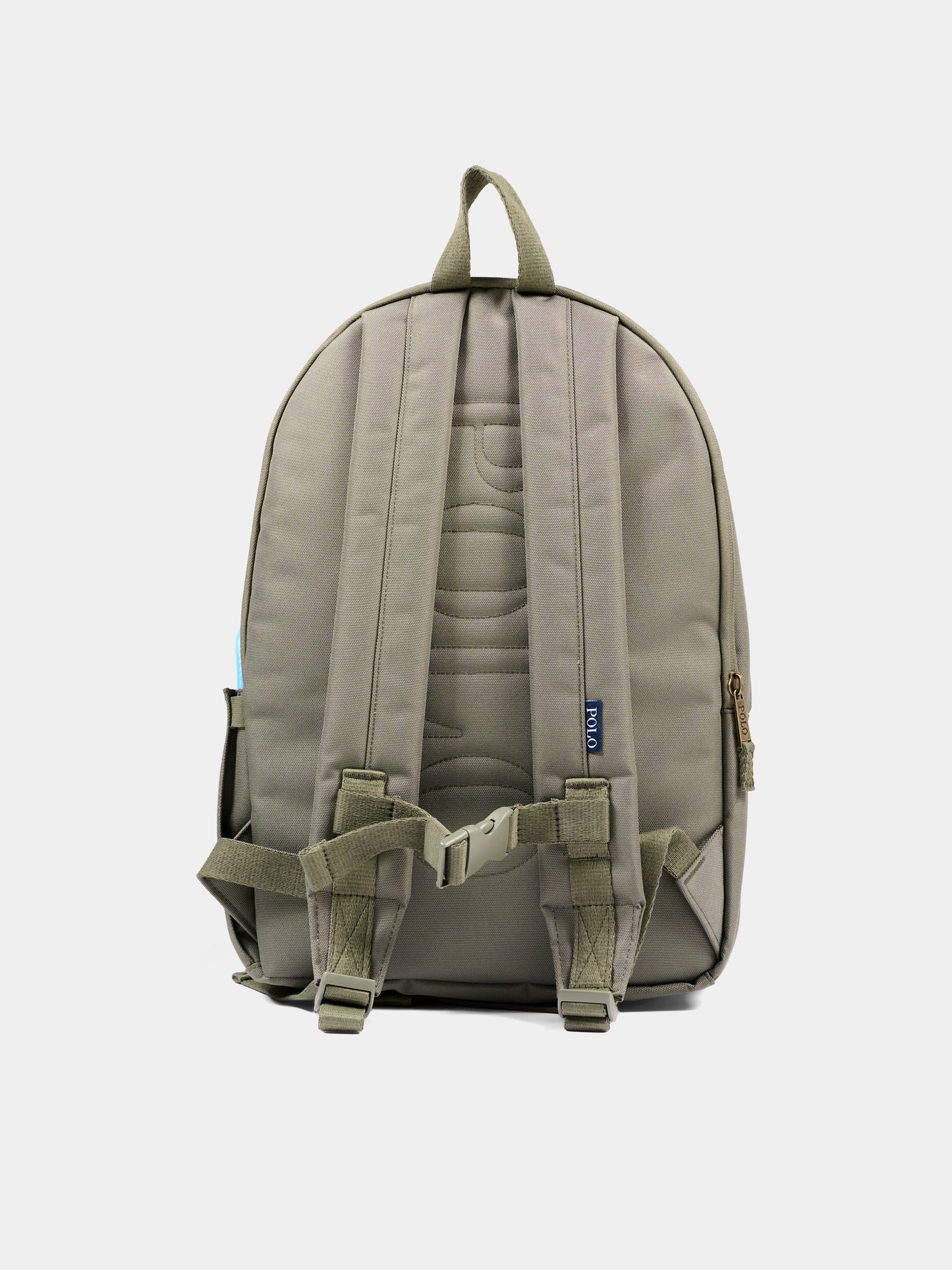 Zaino verde con Pony ricamato,Ralph Lauren Kids,9AR151 FFF