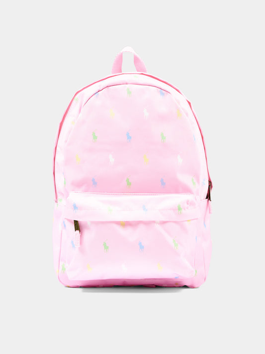 Zaino rosa per bambina con Pony,Ralph Lauren Kids,9AR153 ADG