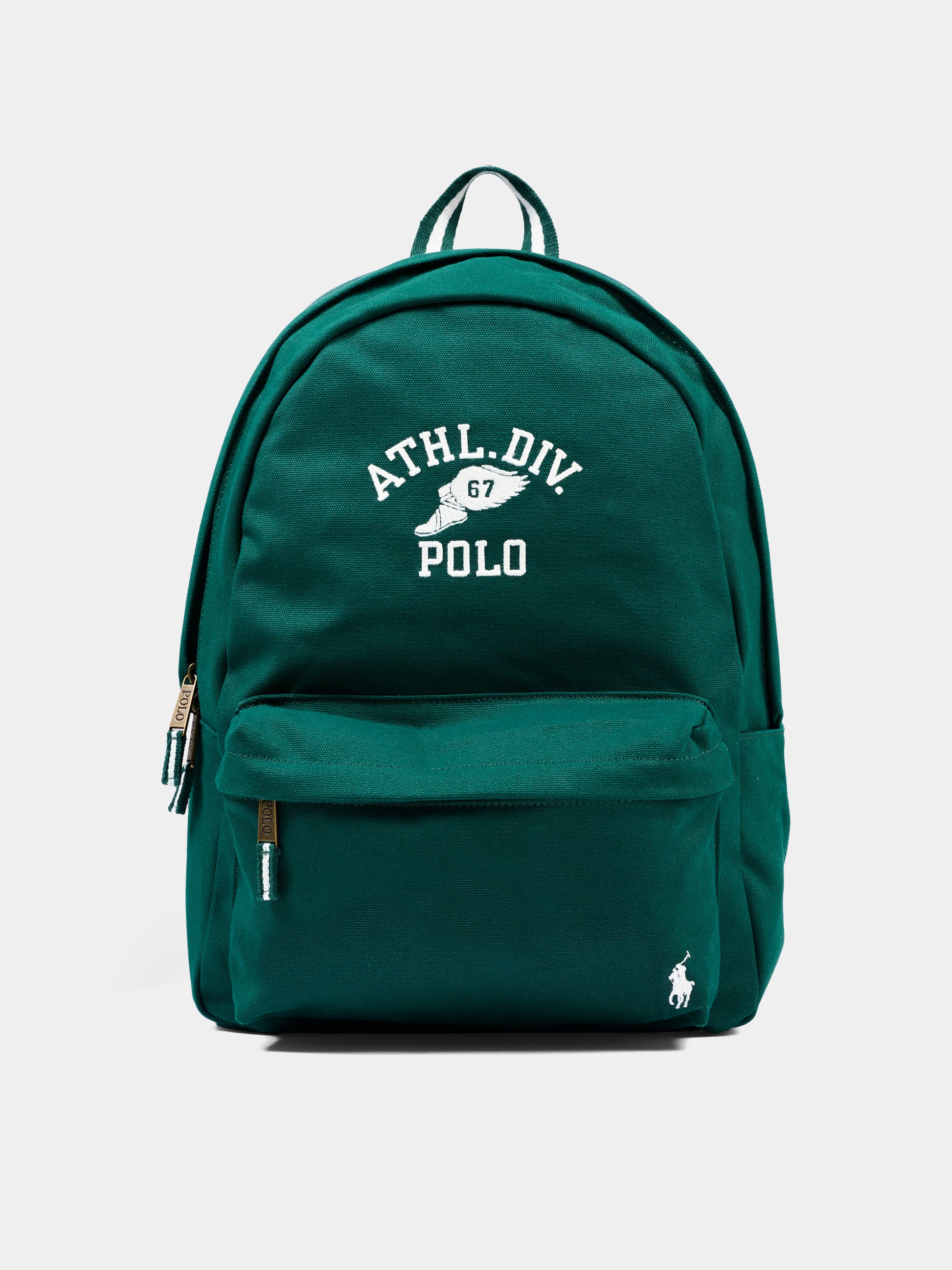 Zaino verde per bambino con ricamo,Ralph Lauren Kids,9AR195 F9K