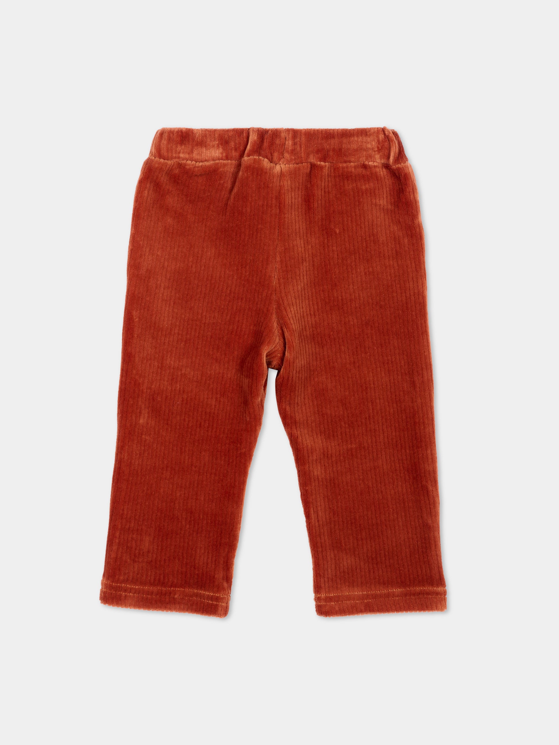 Pantaloni casual arancioni per neonato in velluto,Mayoral,2542 061