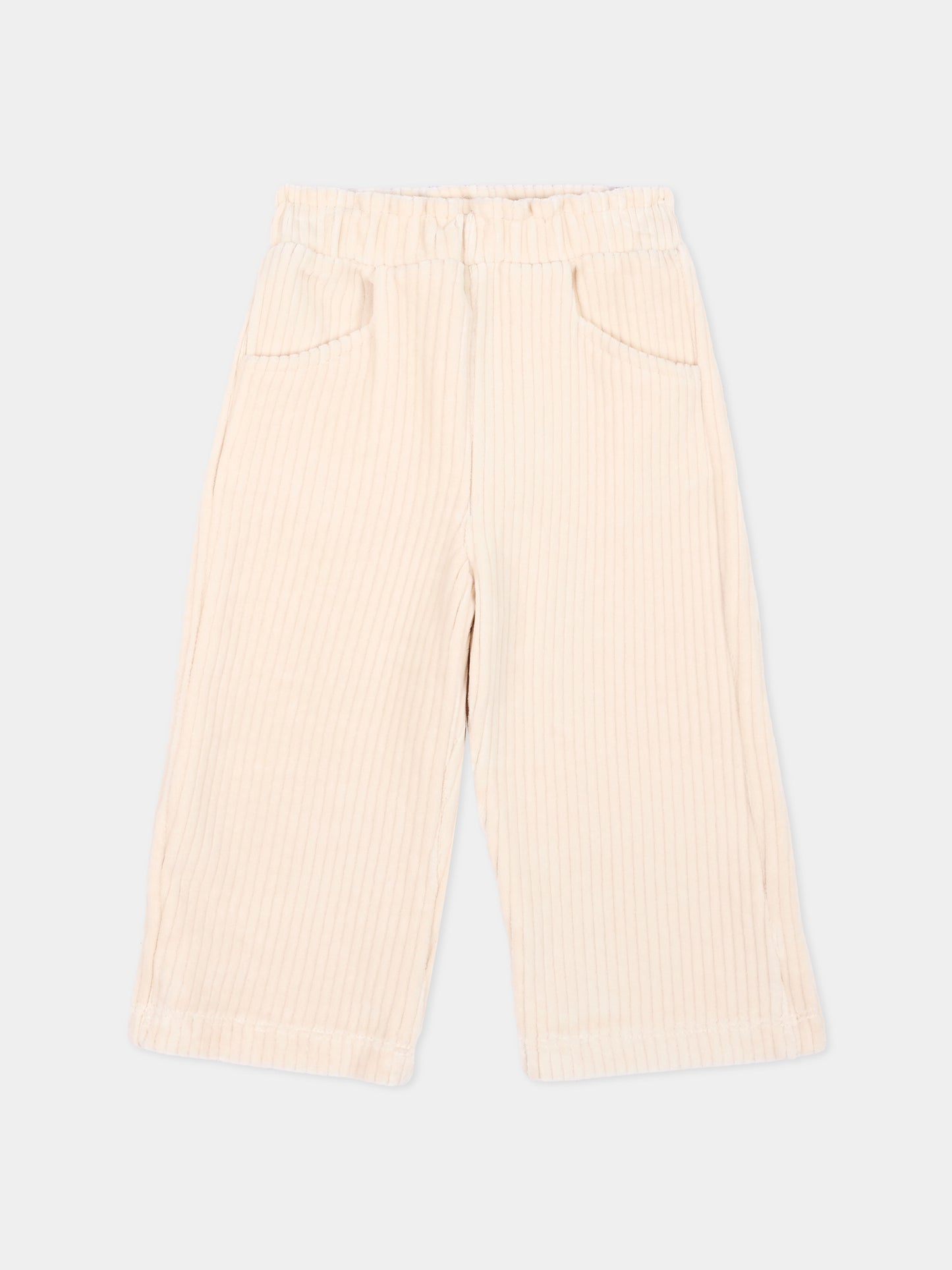 Pantaloni casual avorio per neonata,Mayoral,2537 032