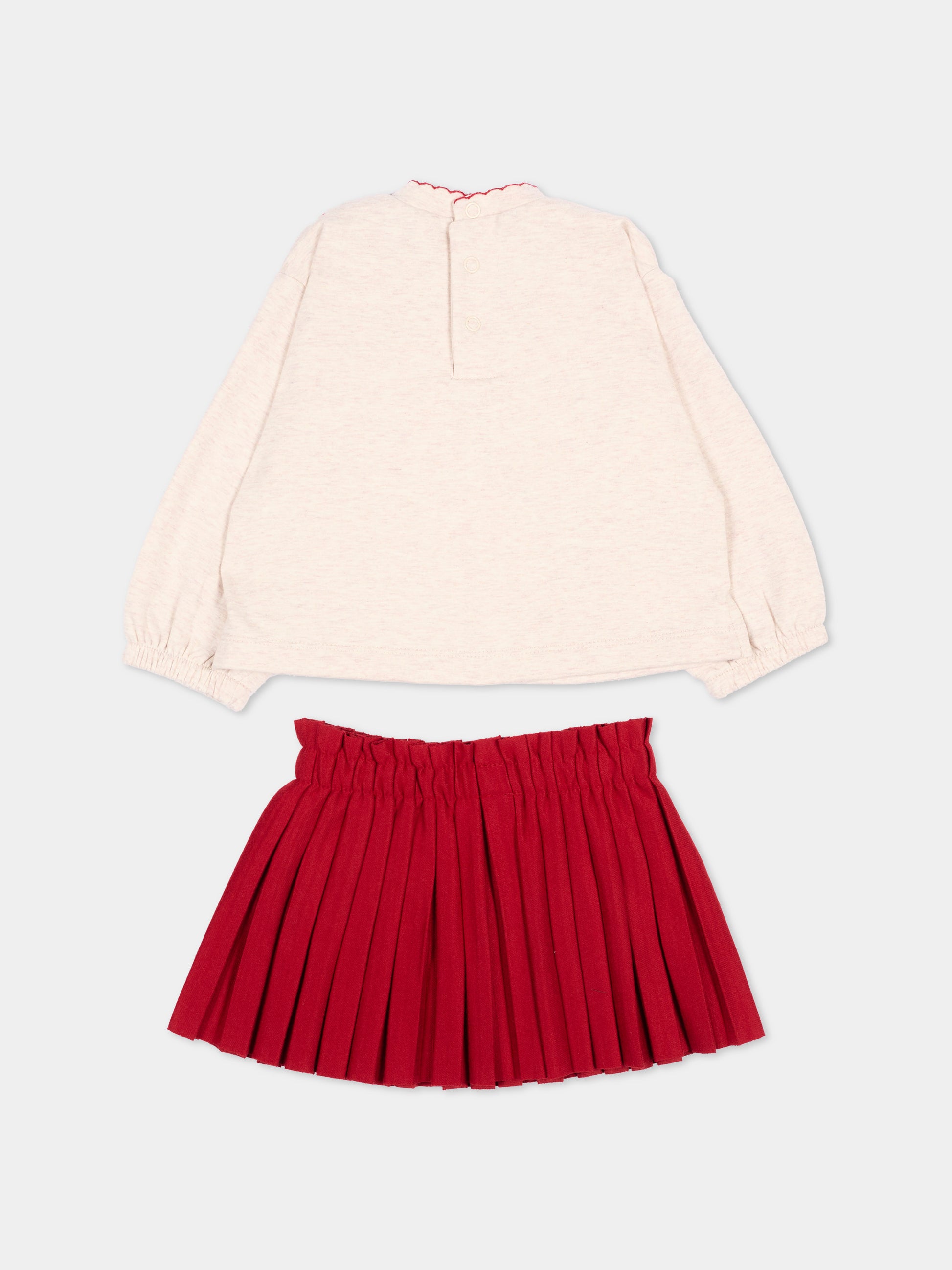 Completo sportivo rosso per neonata con cuori,Mayoral,2951 038