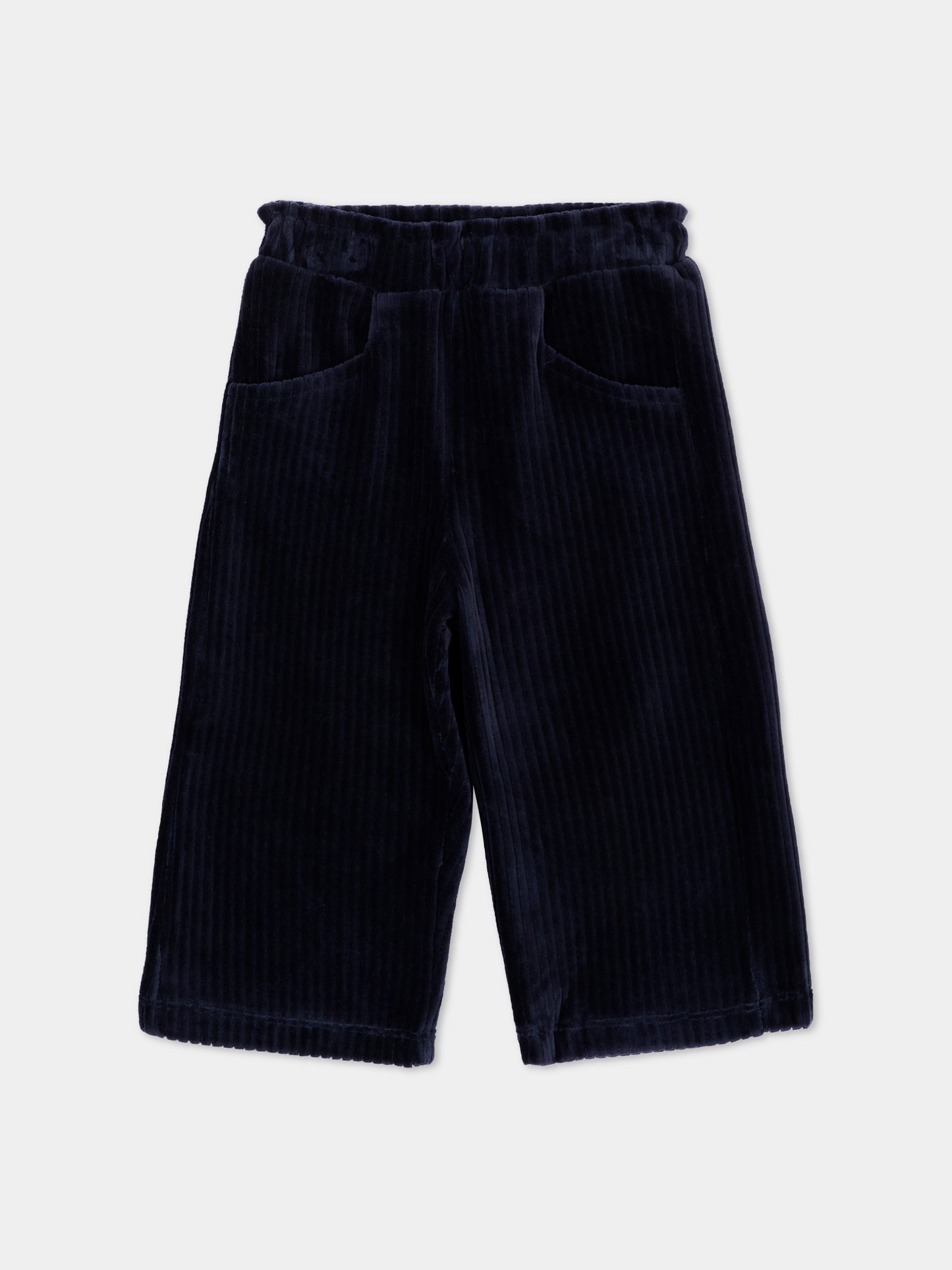 Pantaloni casual blu per neonata in velluto,Mayoral,2537 034