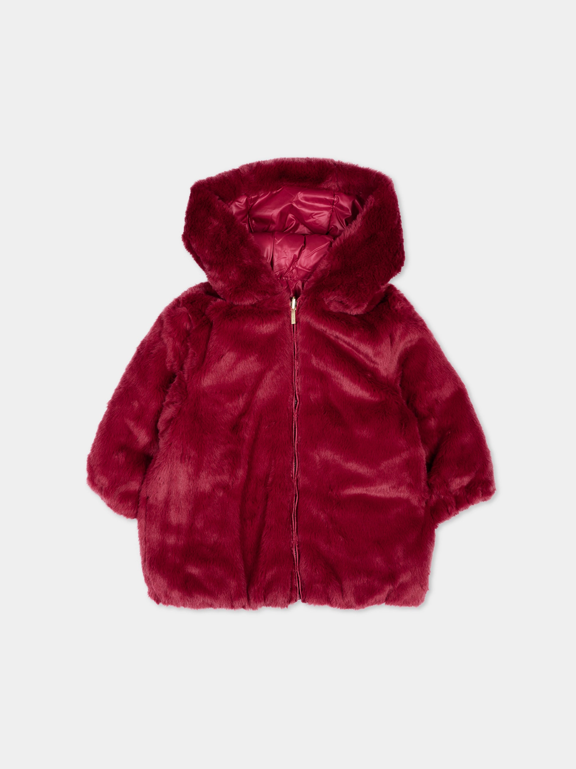 Piumino bordeaux reversibile per neonata,Mayoral,2439 091