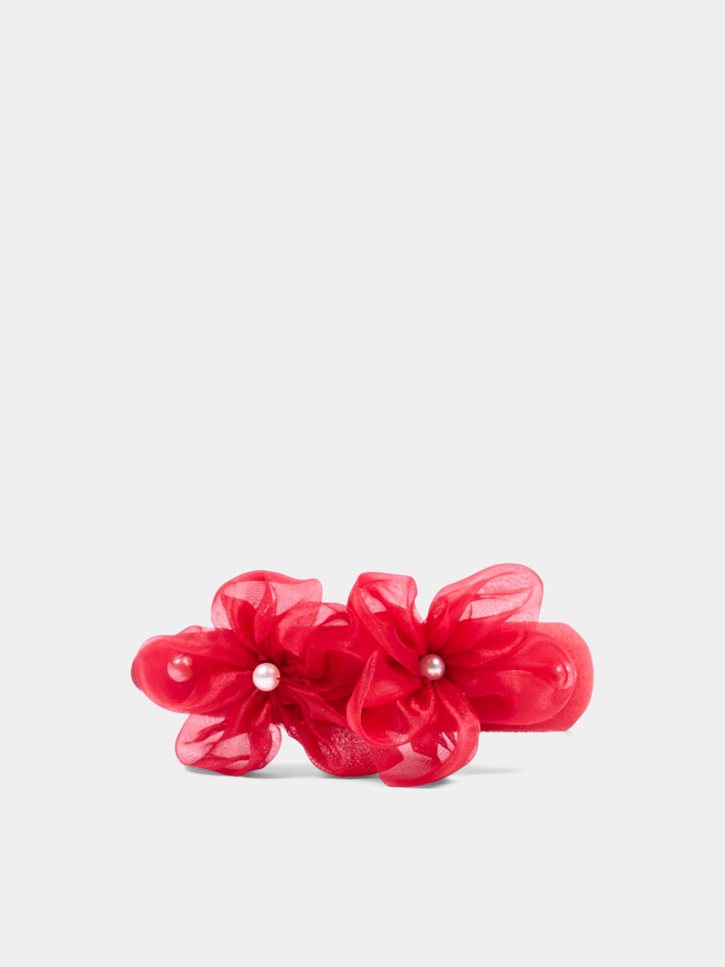 Cerchietto rosso per bambina con fiori,Mayoral,10314 011