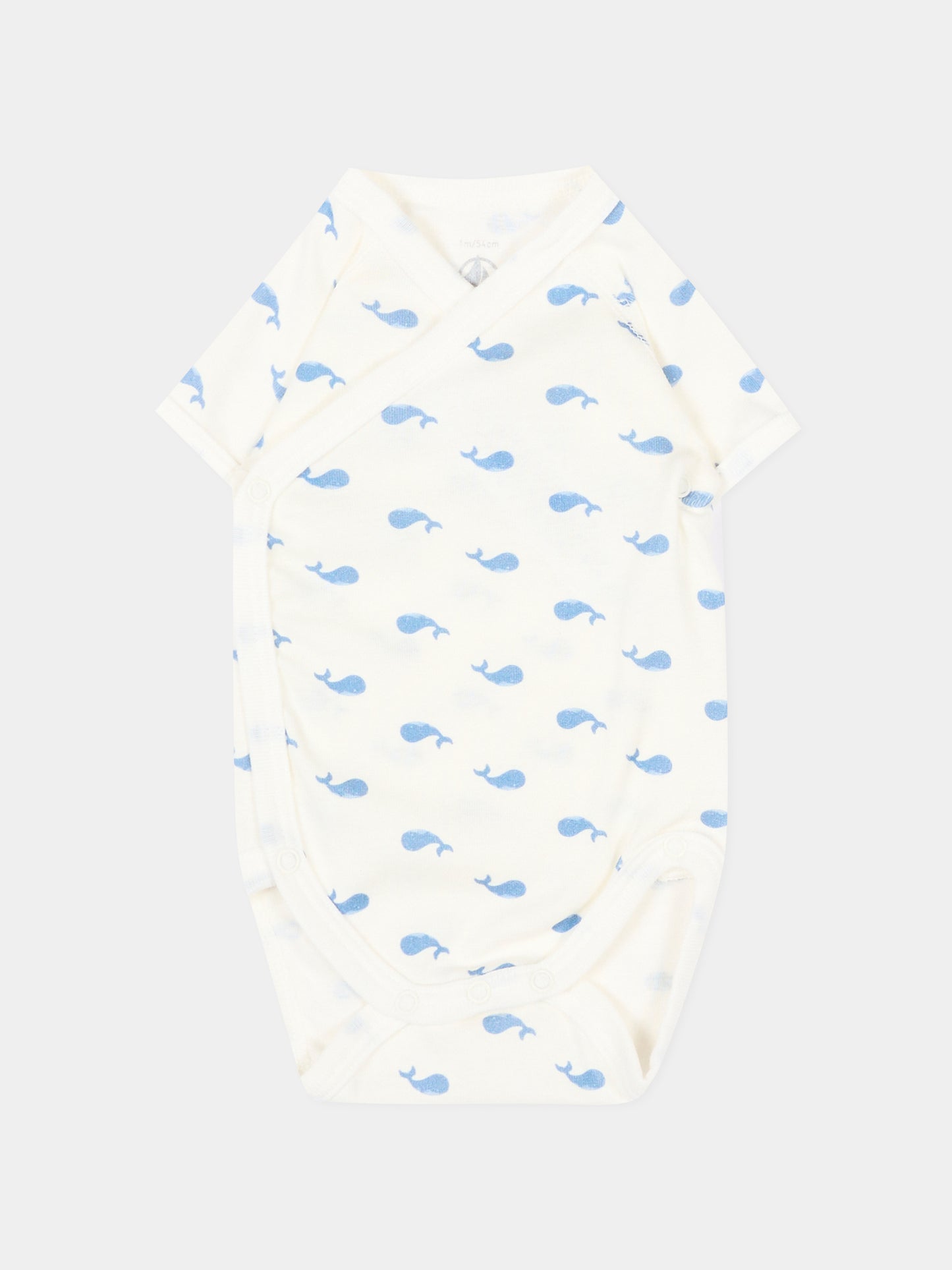 Set body multicolor per neonato con balene,Petit Bateau,A0GHM 00