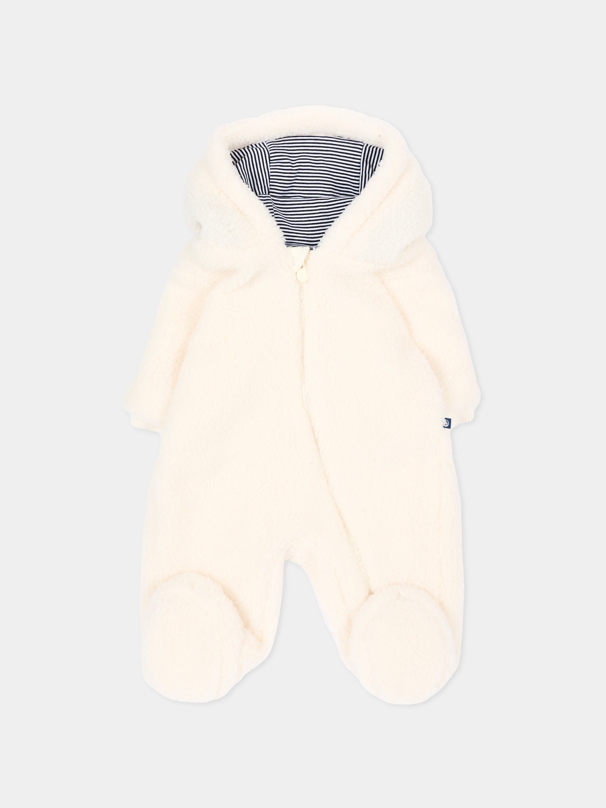 Ecopelliccia avorio per neonati,Petit Bateau,A0ECM 03