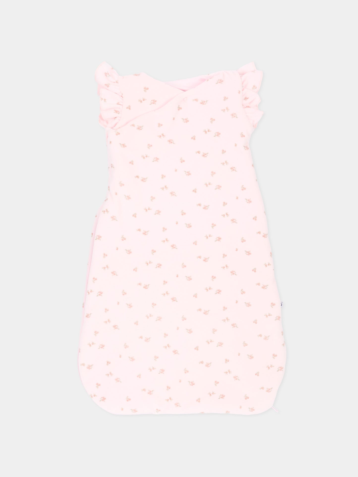 Sacco nanna rosa per neonata con fiori,Petit Bateau,A0GAI 01